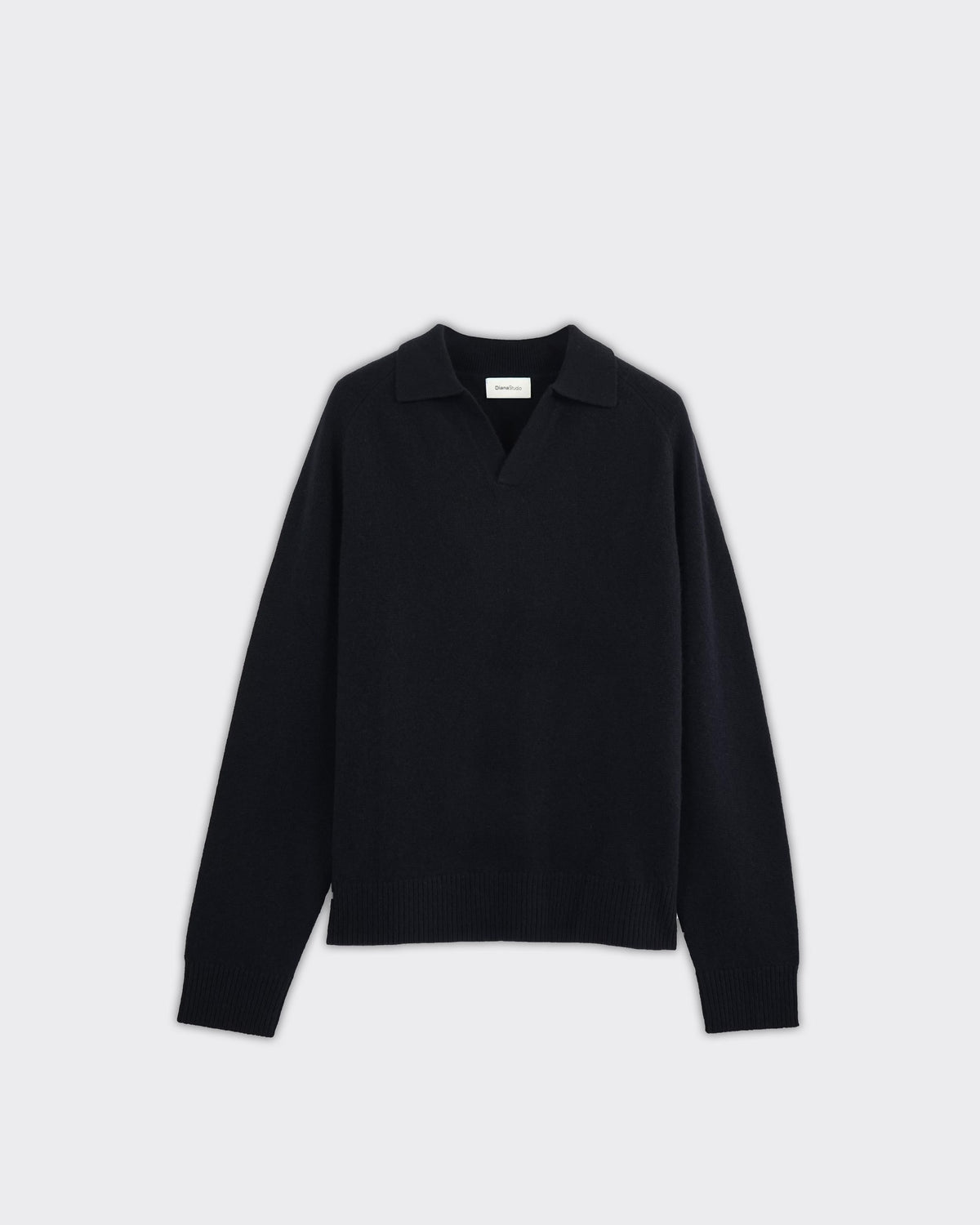 Polo Open Collar Blu Navy