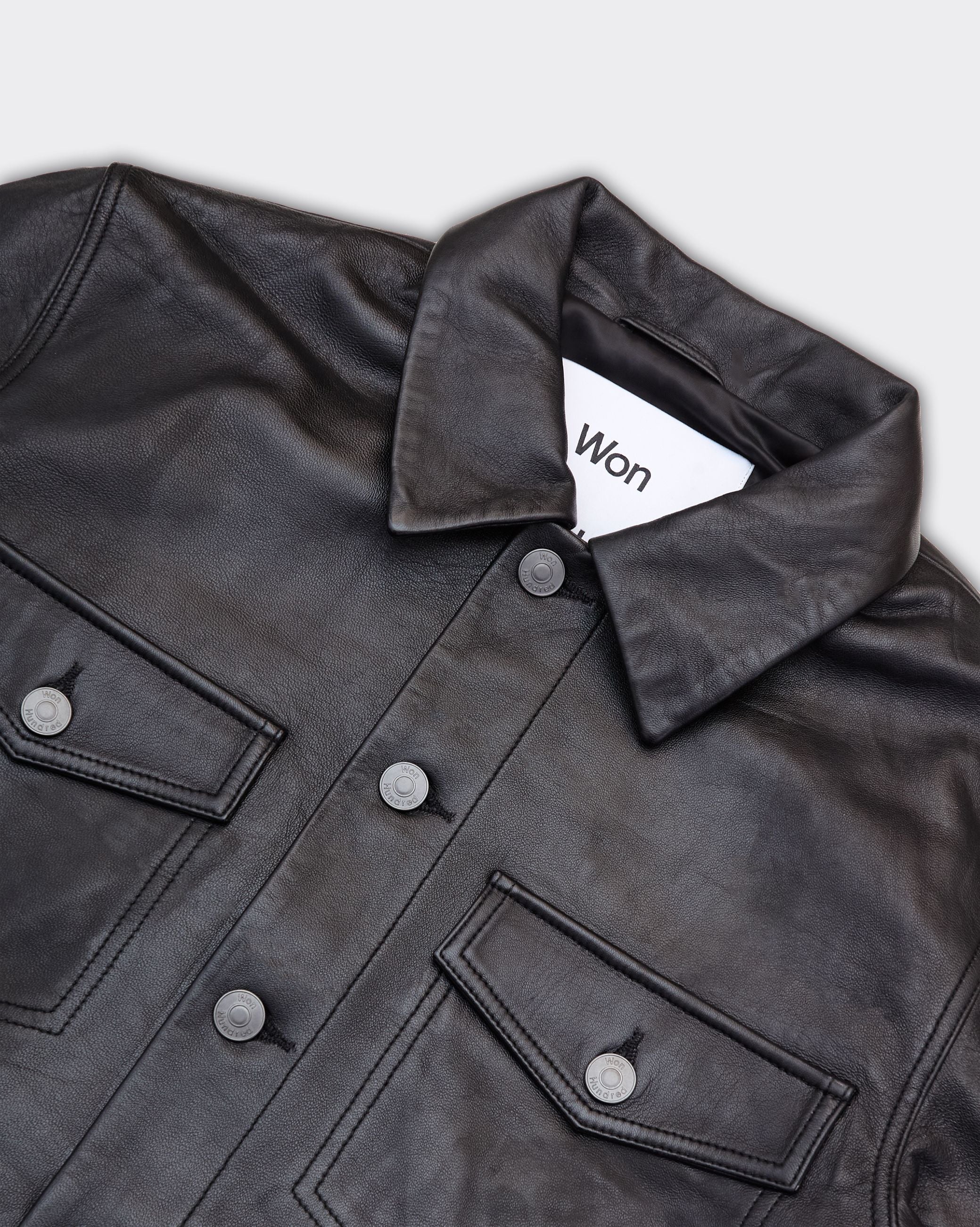 Clayton Leather Jacket Black