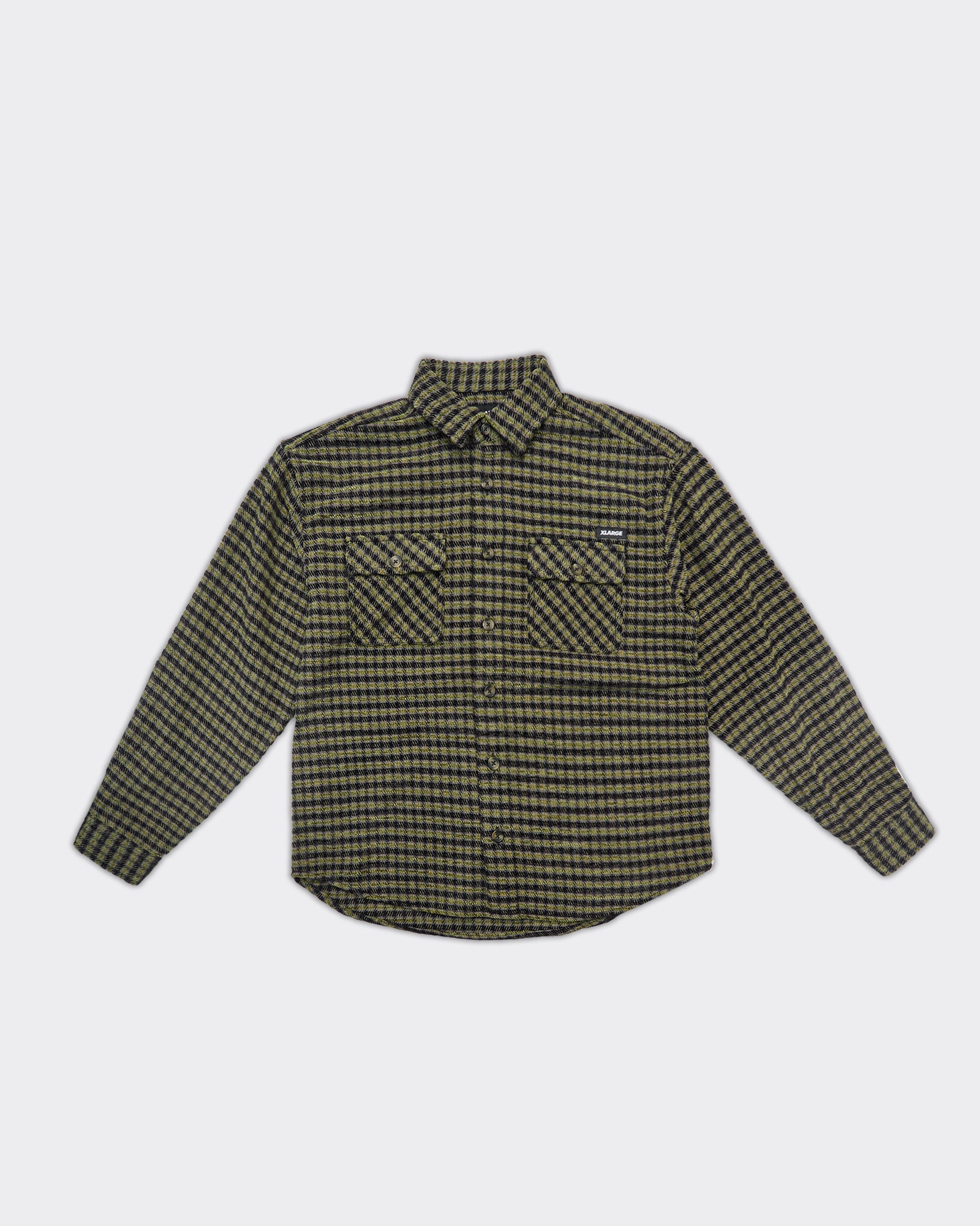 Camicia Plaid Check Nera/Verde