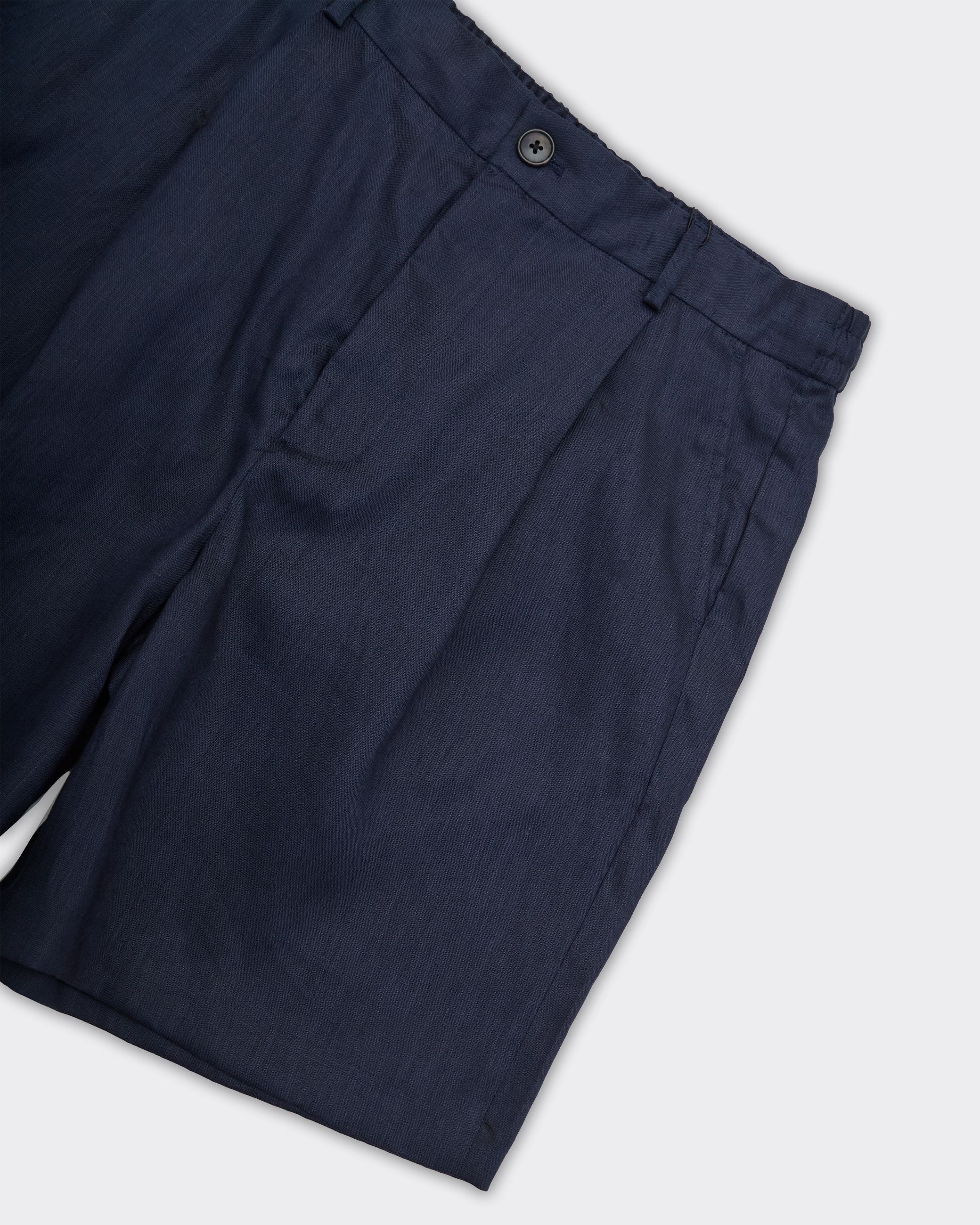 Bermuda Wyatt Loose Linen Blu