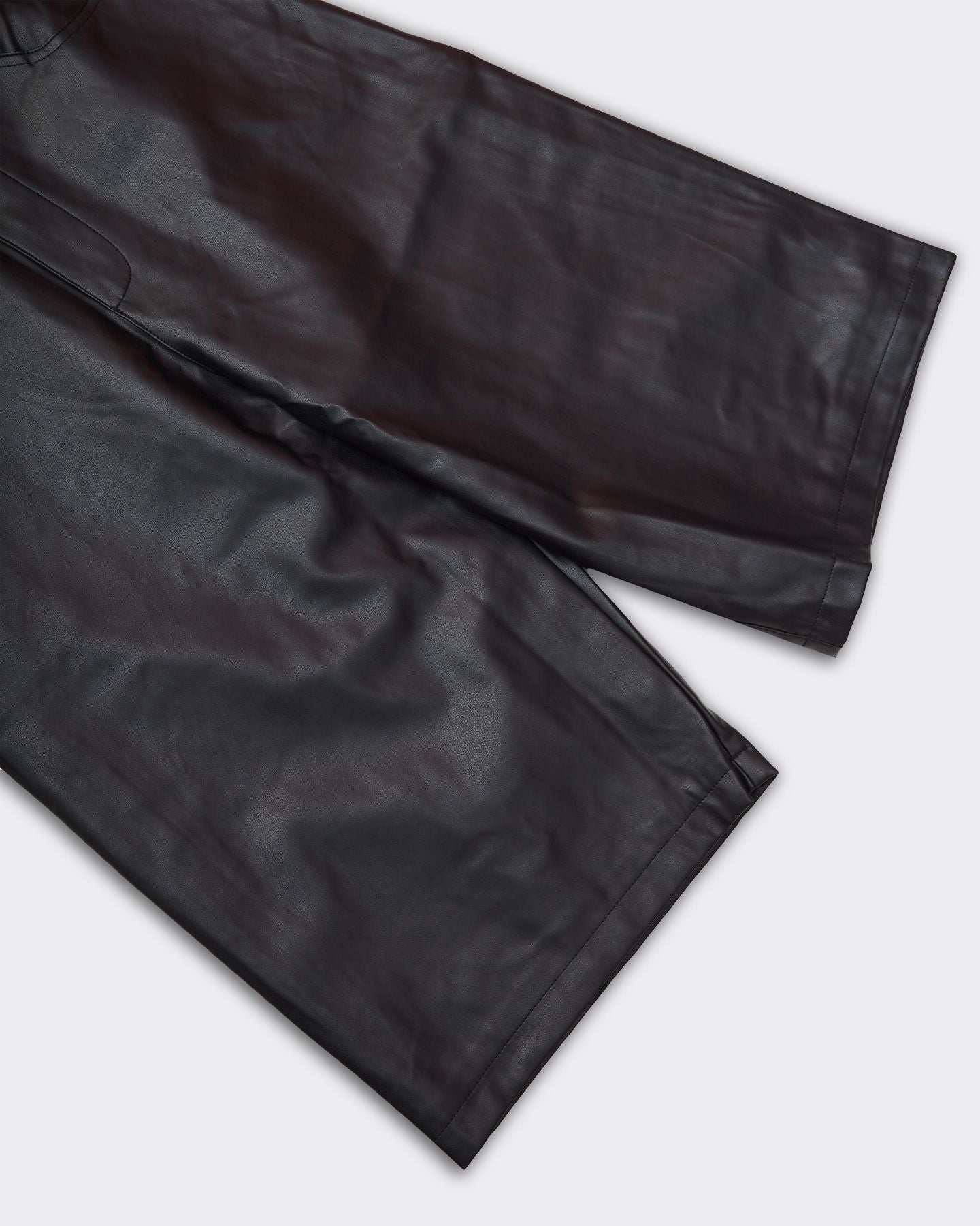 Breacher Black Leather Shorts