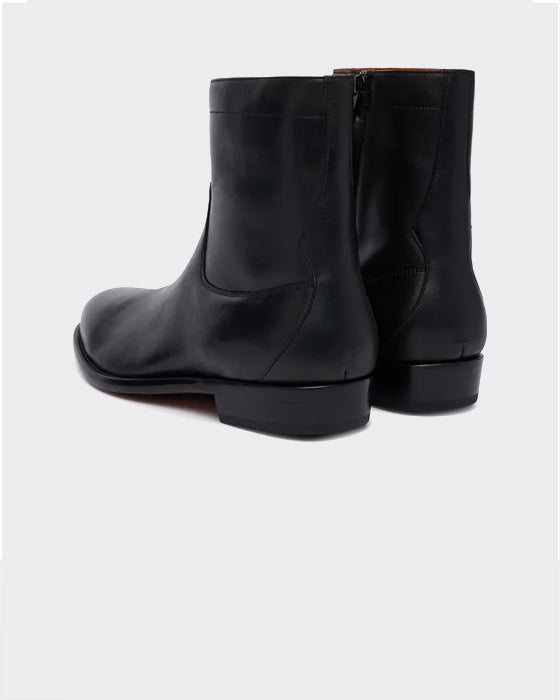 Stivaletti Owen Leather Zip Neri