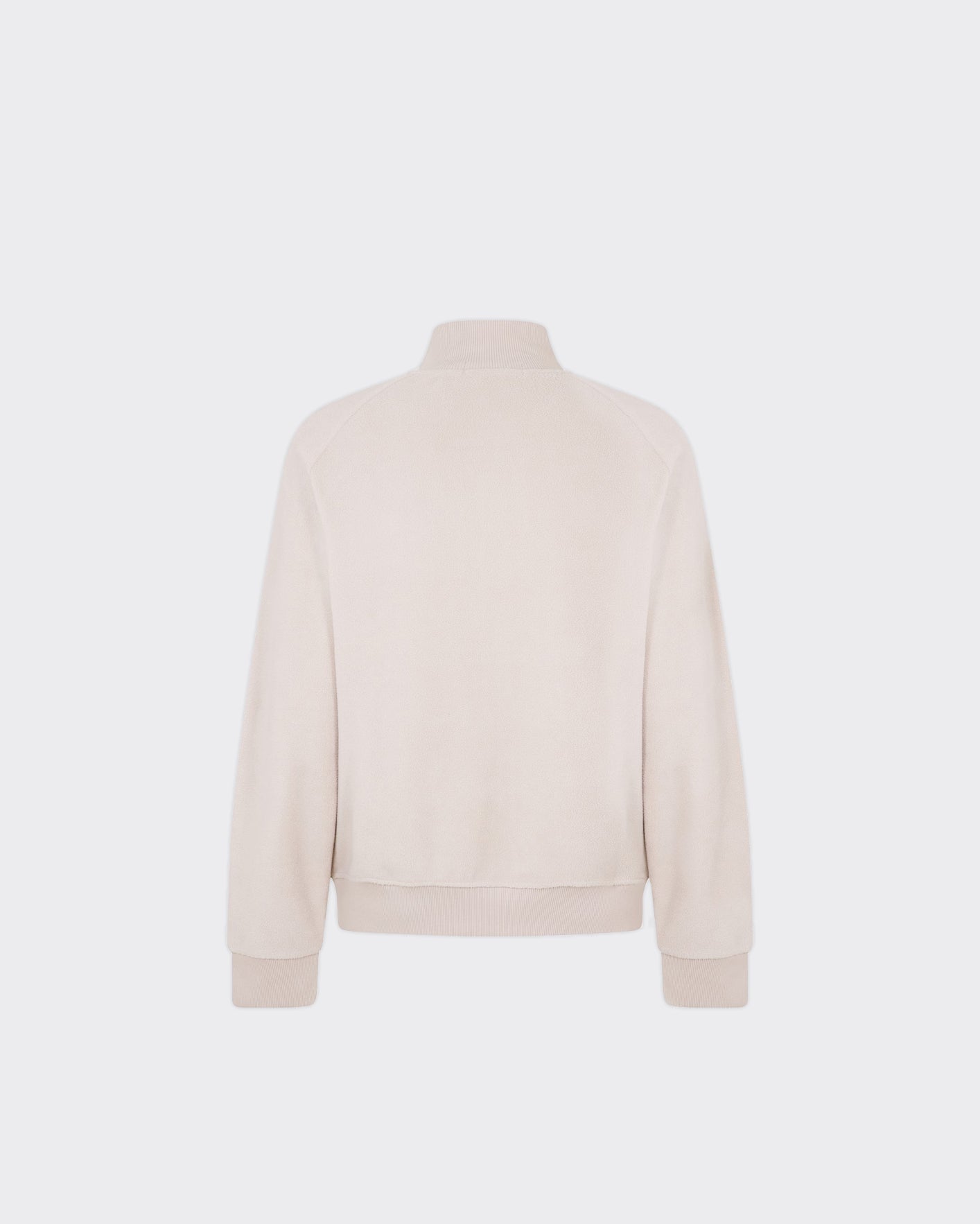 Felpa Pile Zip Mock Khaki Stone