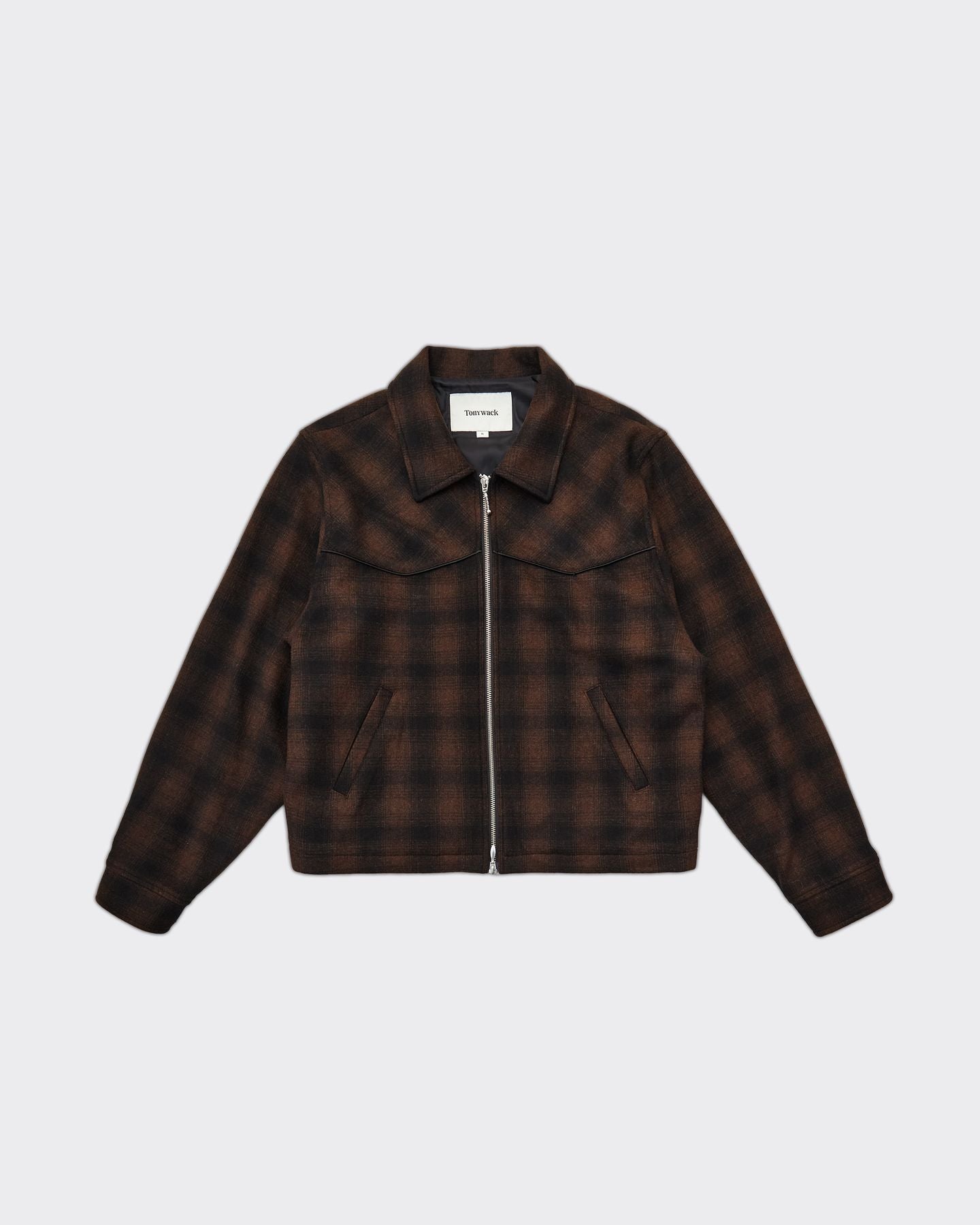 Giacca OMBRÉ WOOL Check WESTERN Marrone/Nera