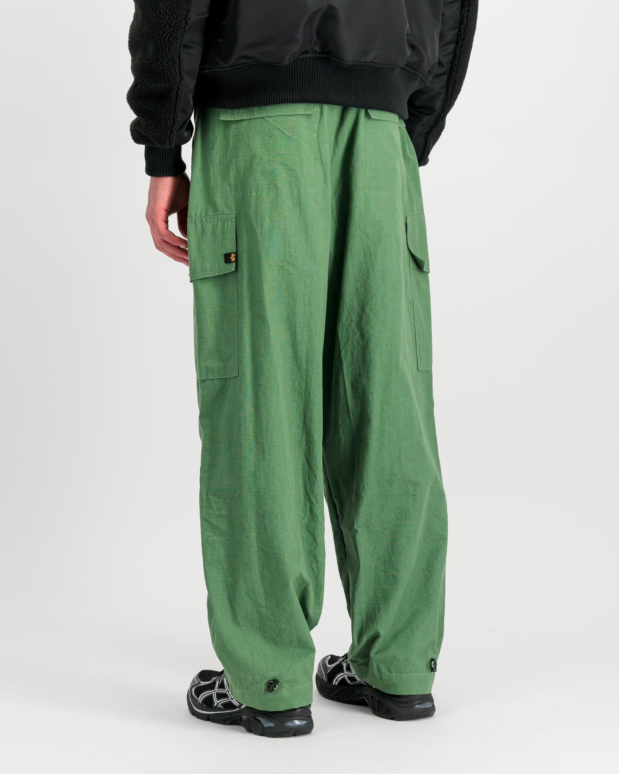 Vintage Green Ripstop Cargo Trousers