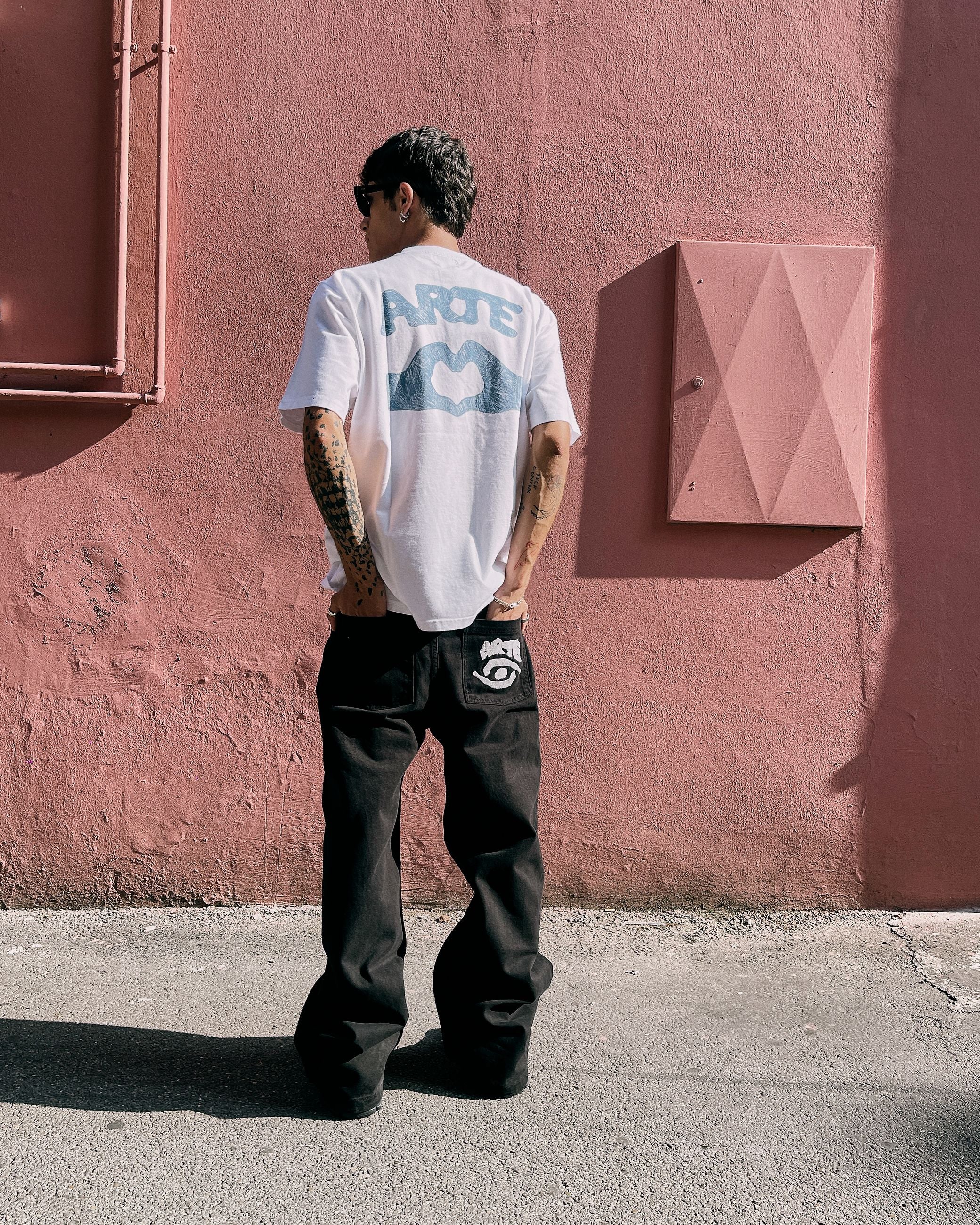 Pantalone Back Pocket Graphic Nero