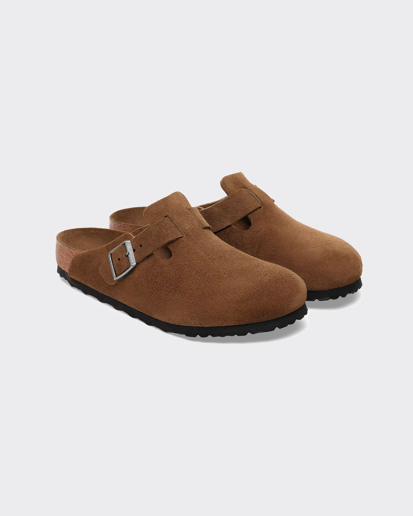 Ciabatta Boston Softbed Suede Leather Dark Tea