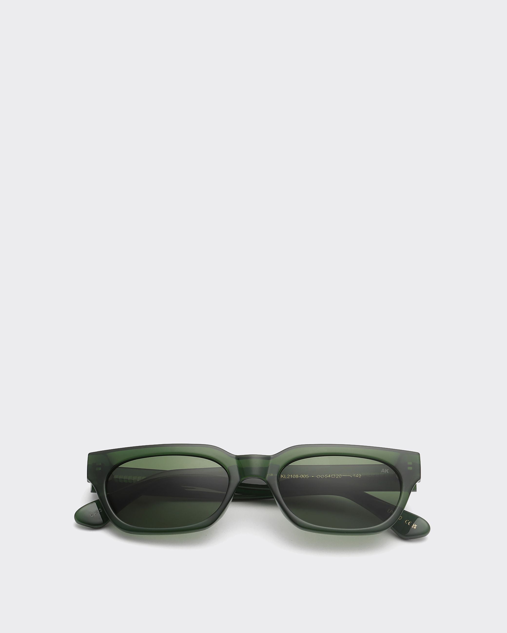 Bror Sunglasses Dark Green Transparent