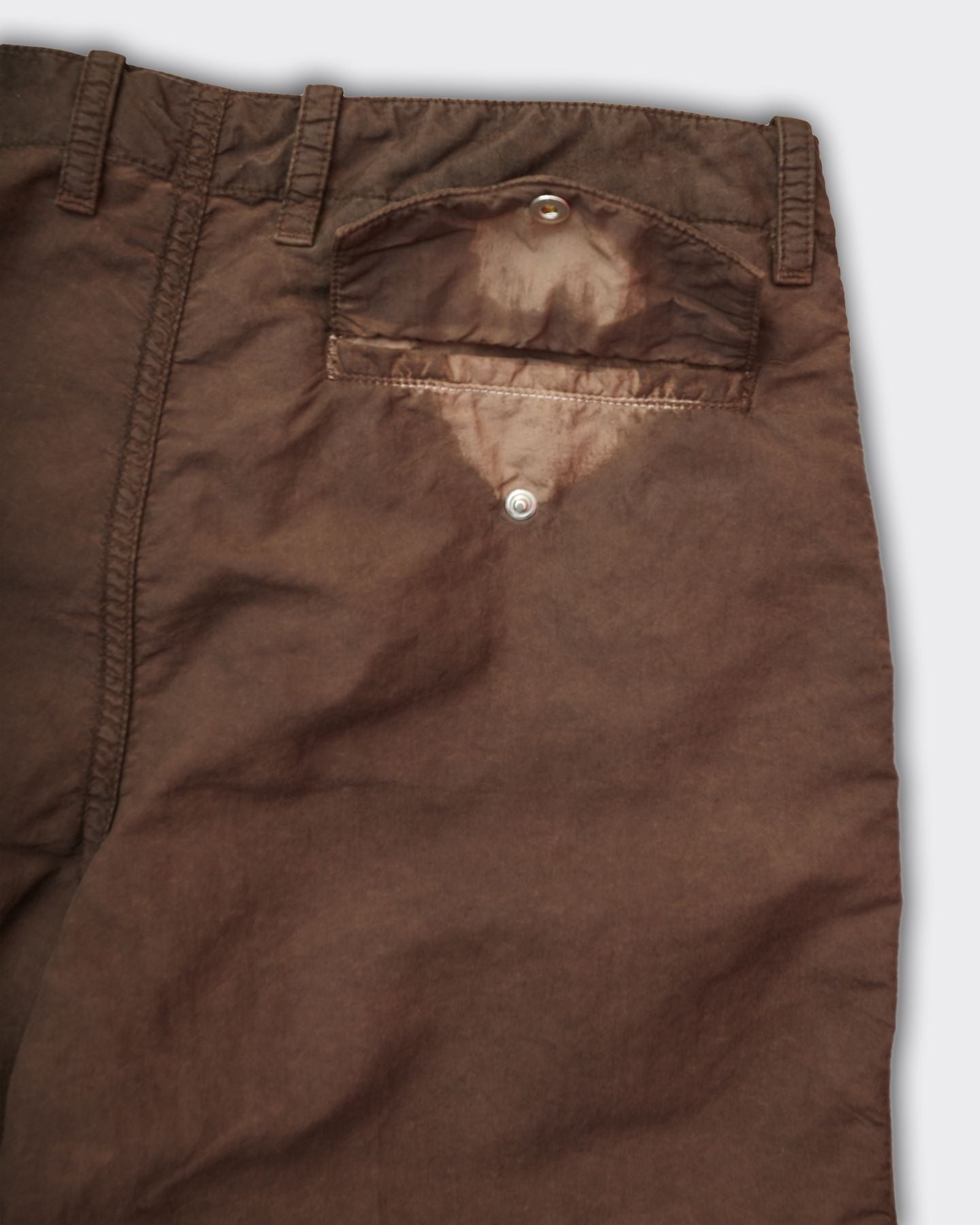 Waxed Cargo Trousers Brown