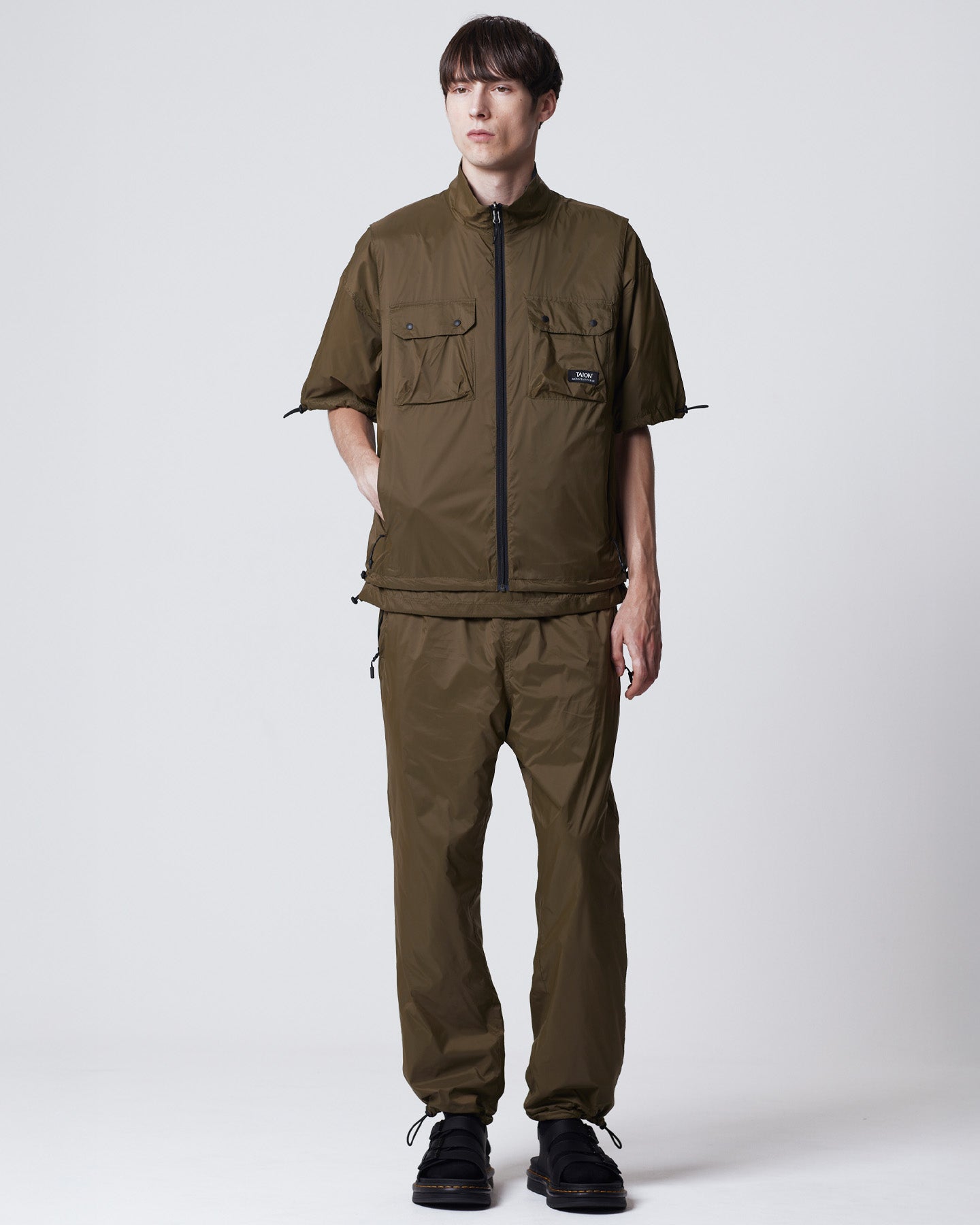 Vest W-Zip Mountain Reversible Dark Olive/Navy