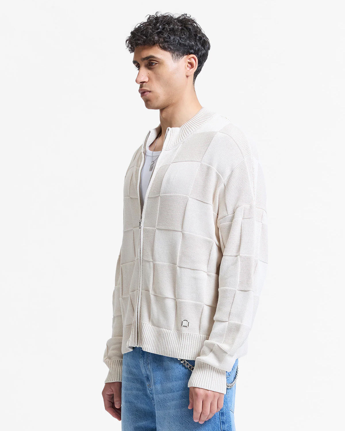 Knit Zip L 'ouvrage Beige