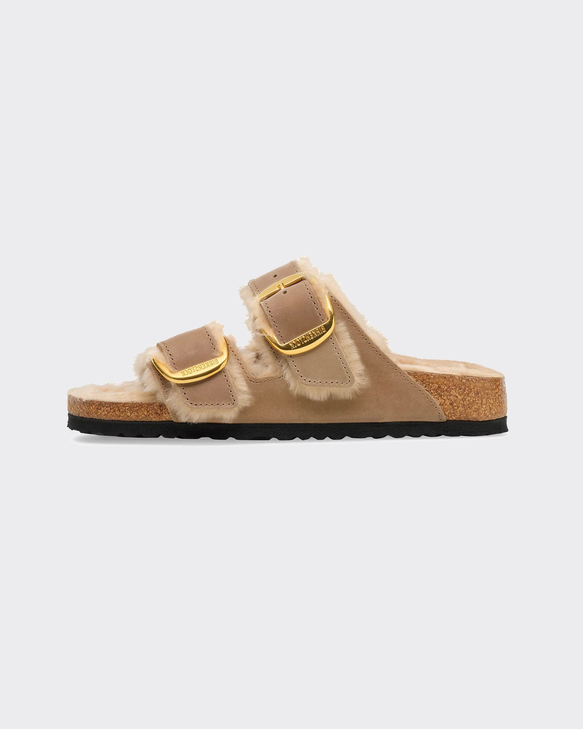 Ciabatta Arizona Big Buckle Shearl Oiled Leather Tabacco Brown