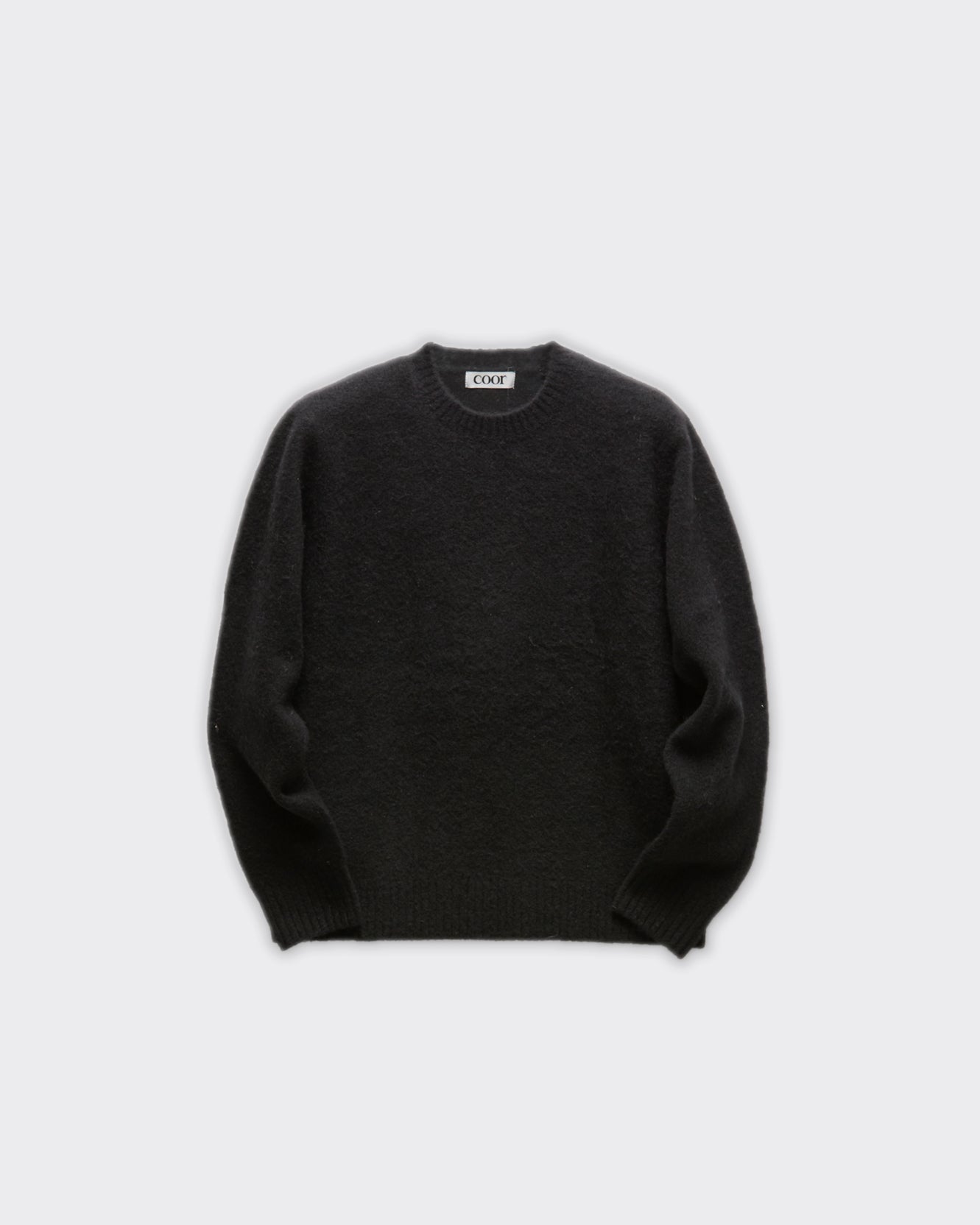 Maglione Crewneck Hairy Alpaca Blend Nero