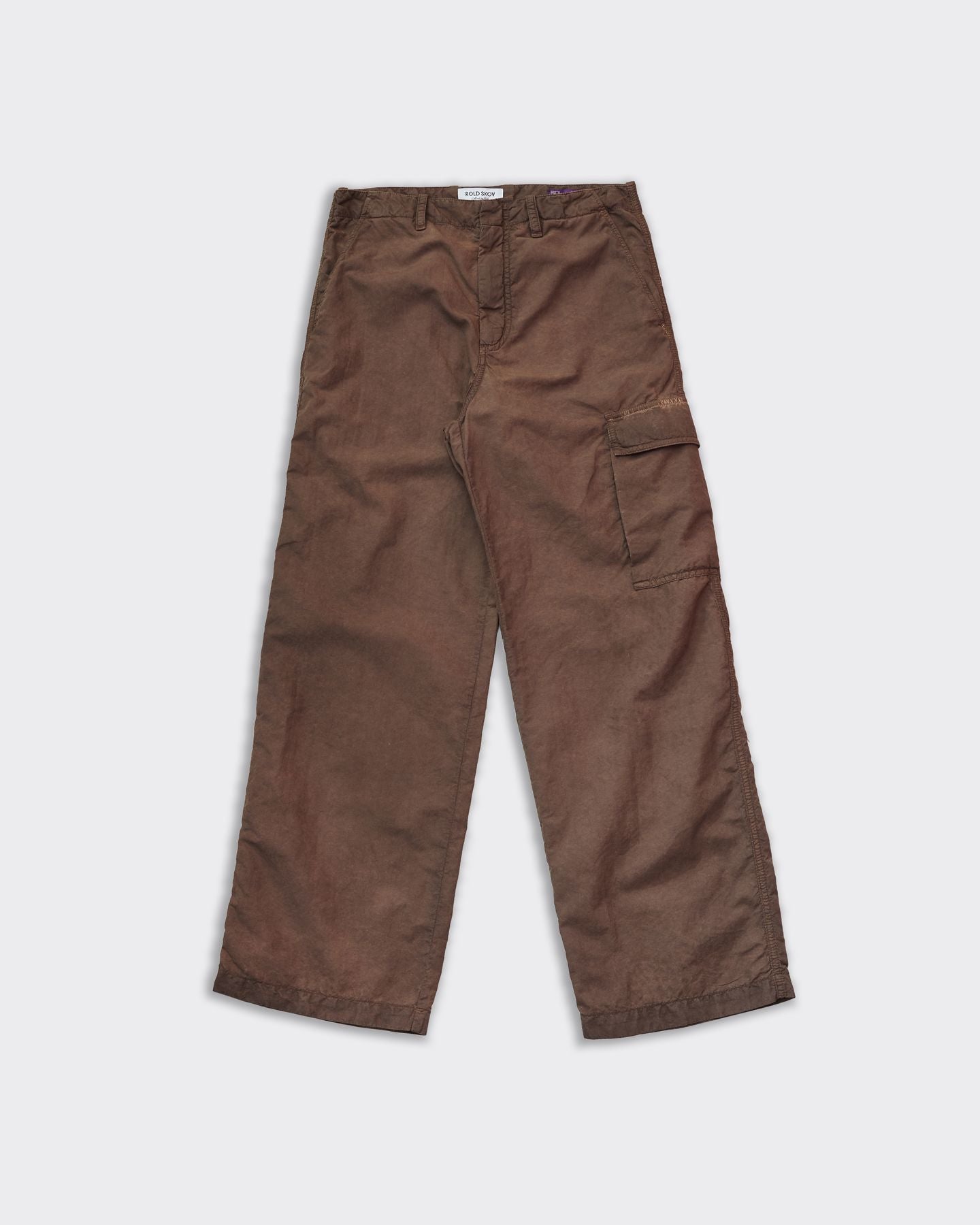Waxed Cargo Trousers Brown