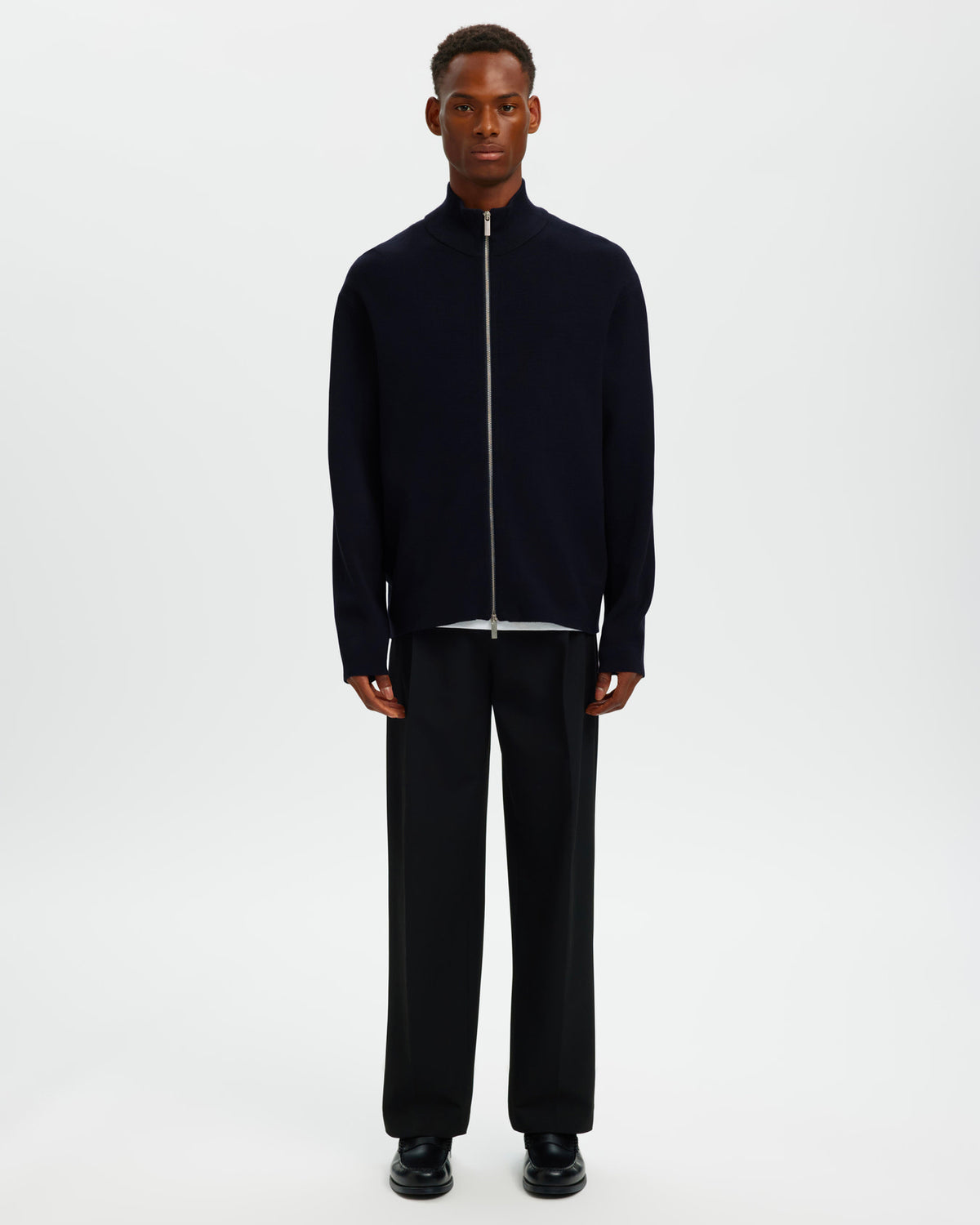 Cardigan Teller Knit Full Zip Sky Captain