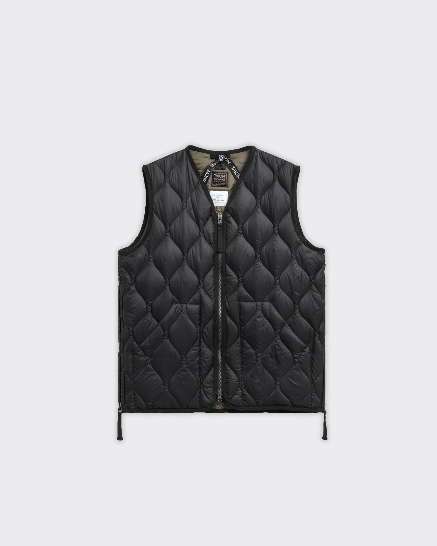 Vest V-Neck Military W-Zip Nero