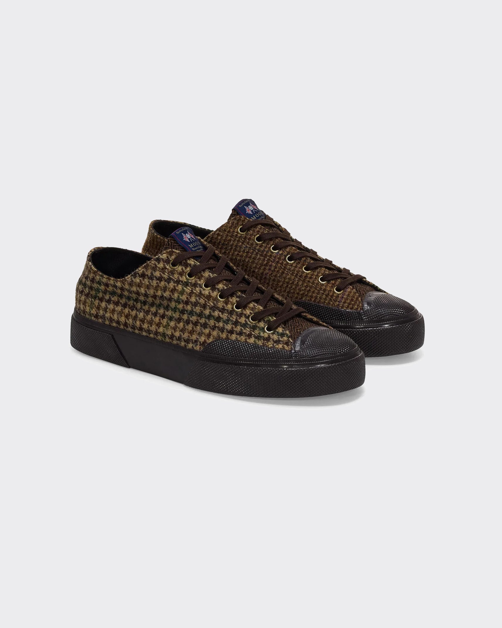 2432 Works Wool Patchwork Brown Sneakers