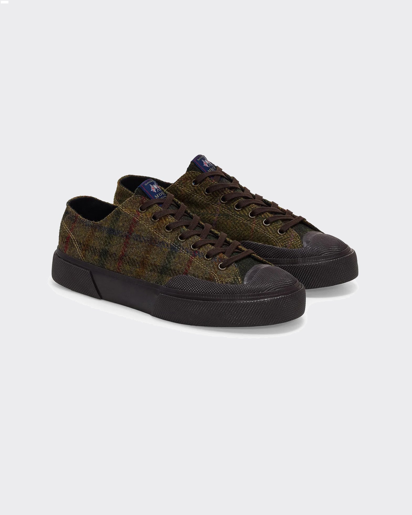 Sneakers 2432 Works Wool Patchwork Brown