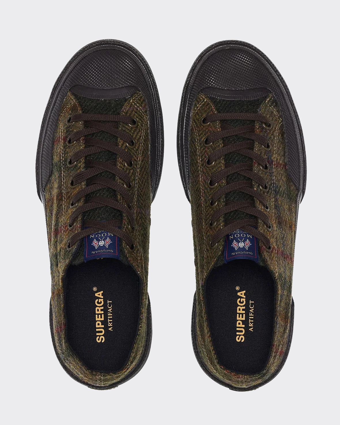 Sneakers 2432 Works Wool Patchwork Brown