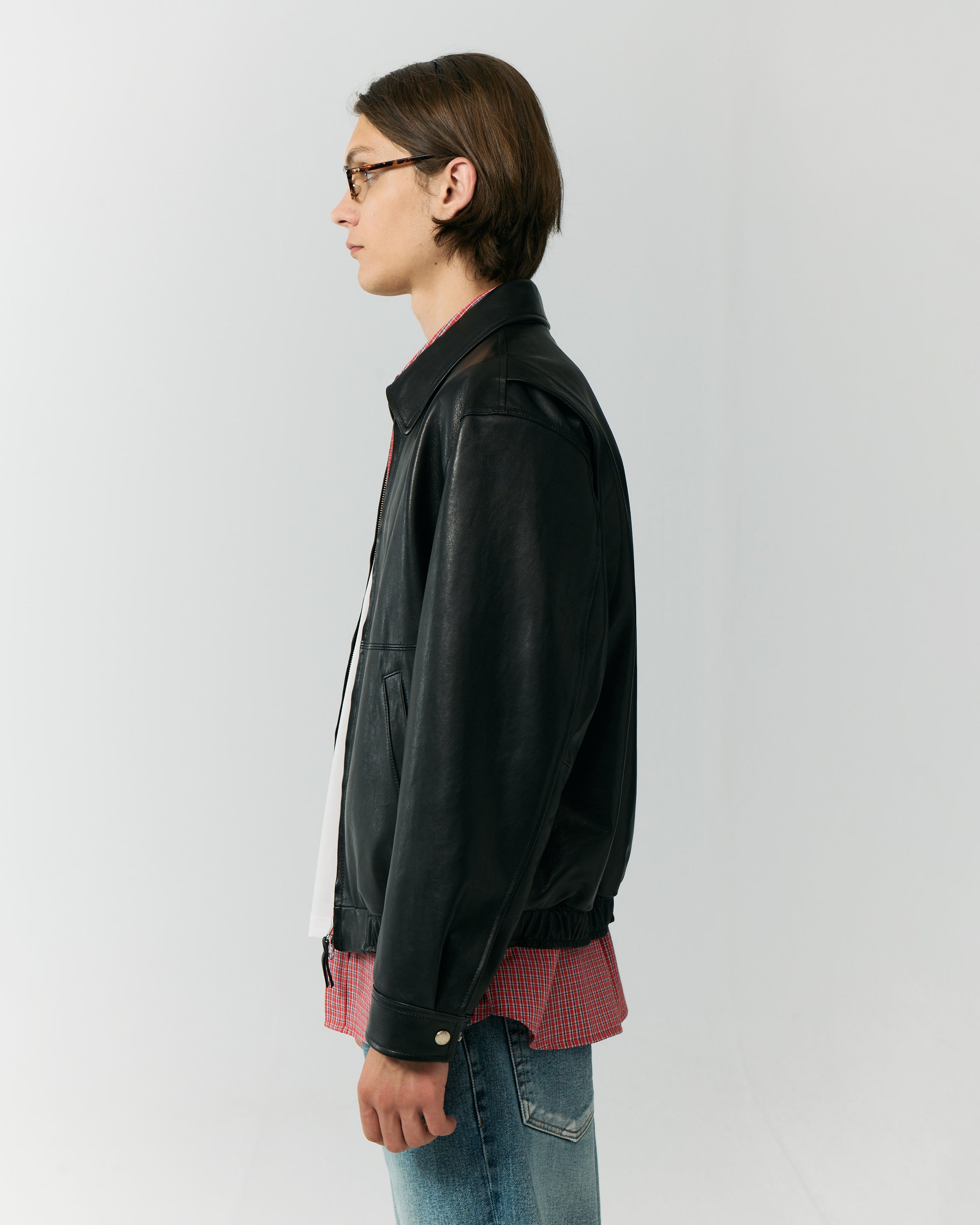 Giacca In Pelle Drizzler Nera