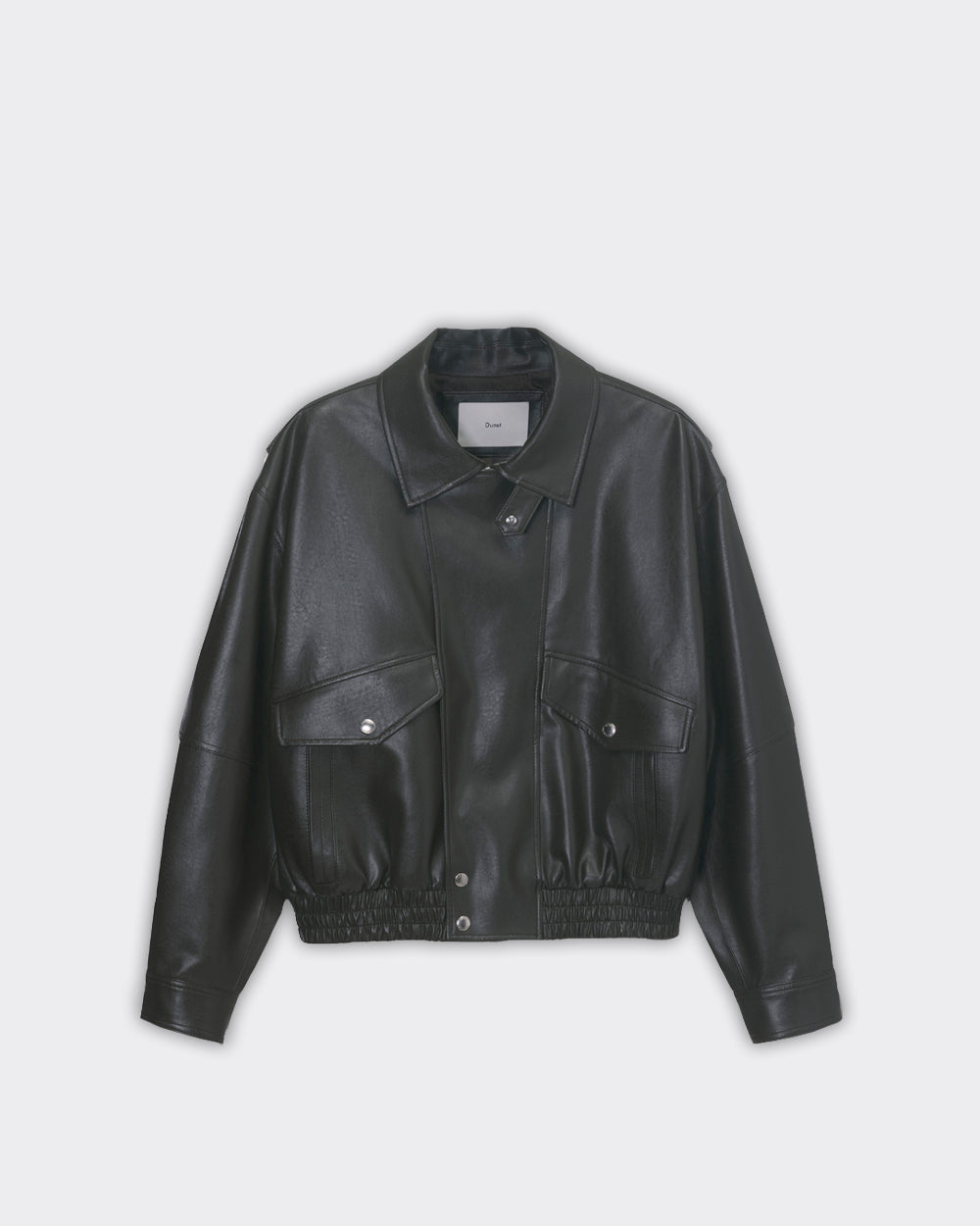 Giacca Cropped Alter-Leather Blouson Greyish Khaki