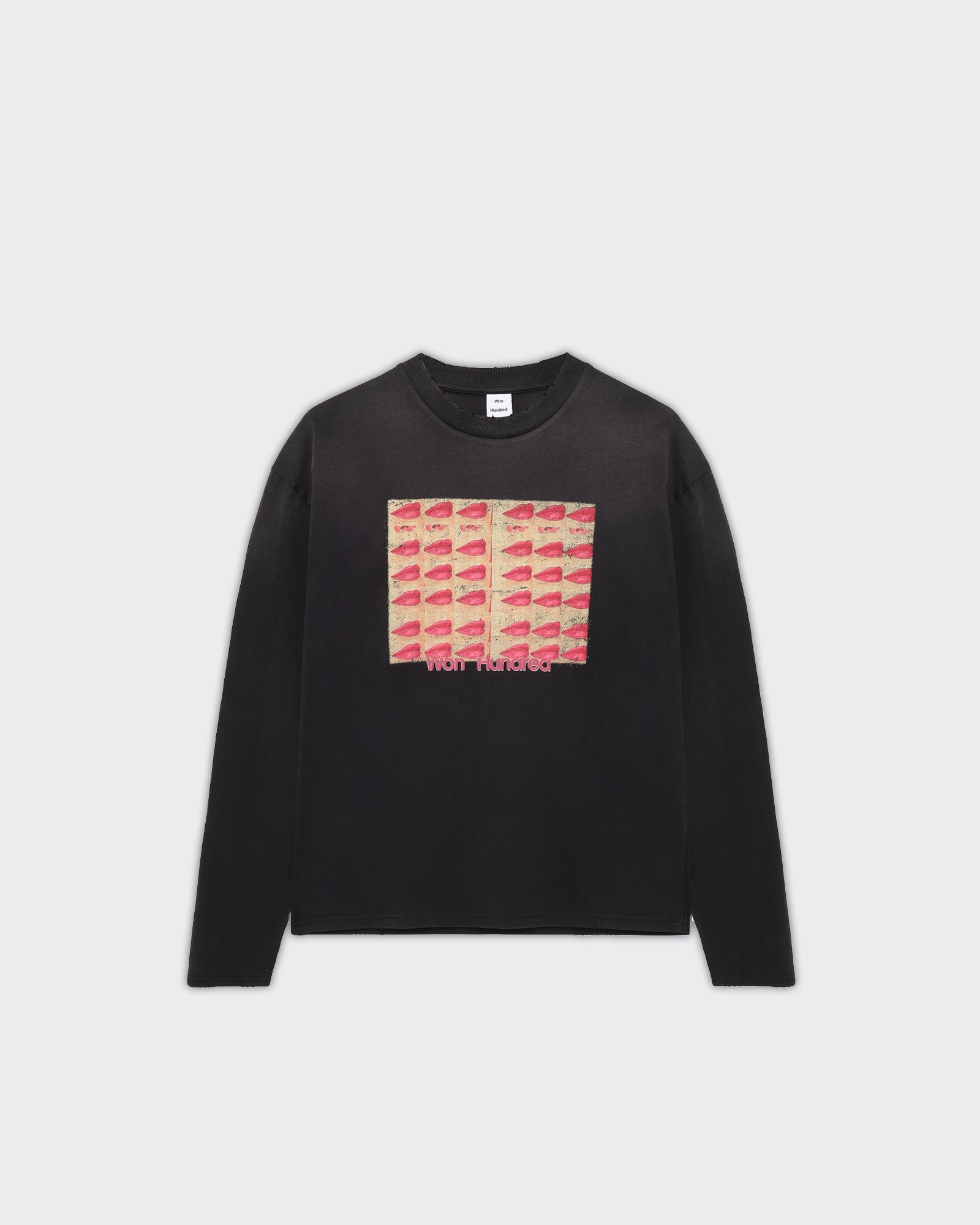 Longsleeve Steven Kisses Washed Black
