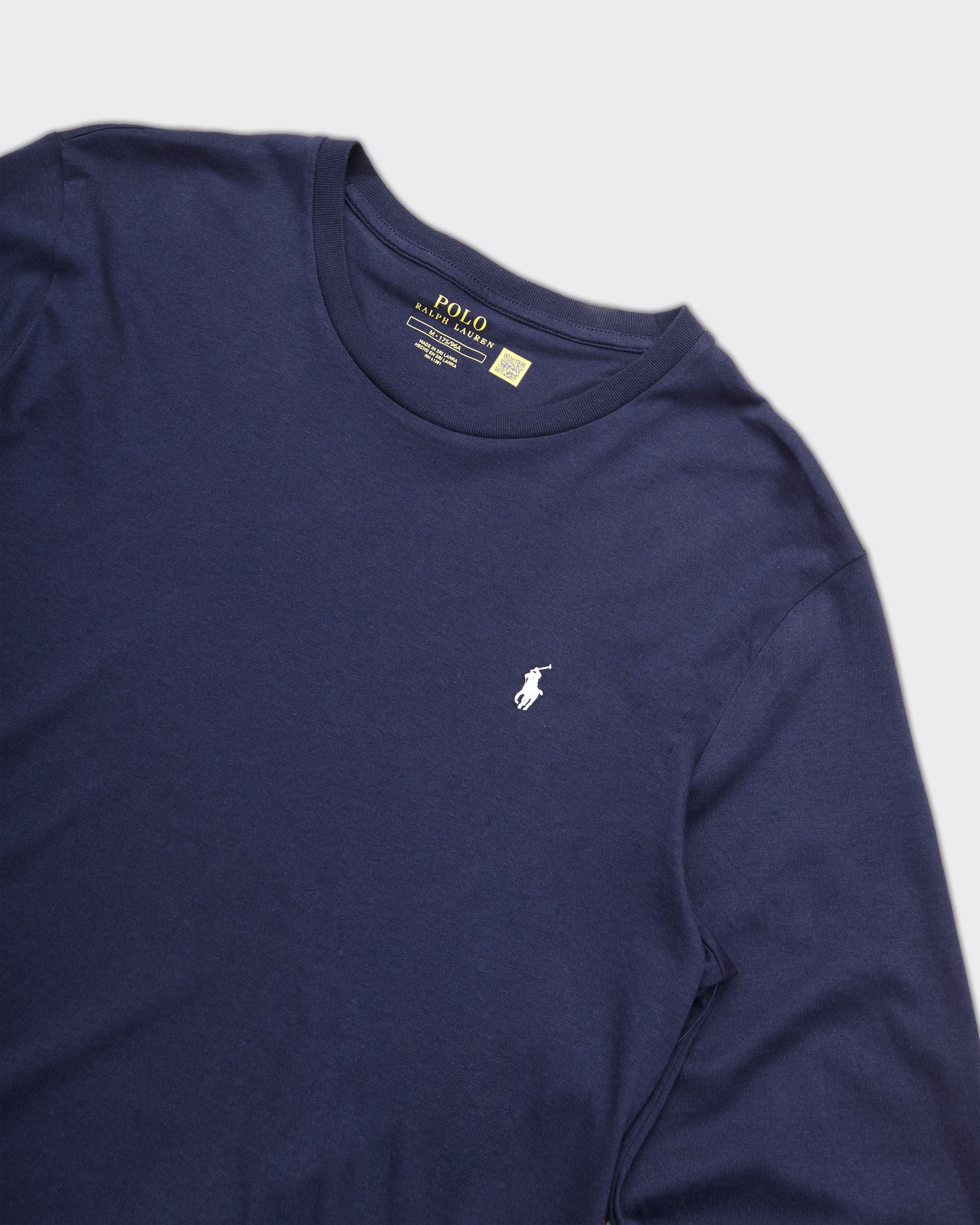 Longsleeve Crew Logo Blu Navy