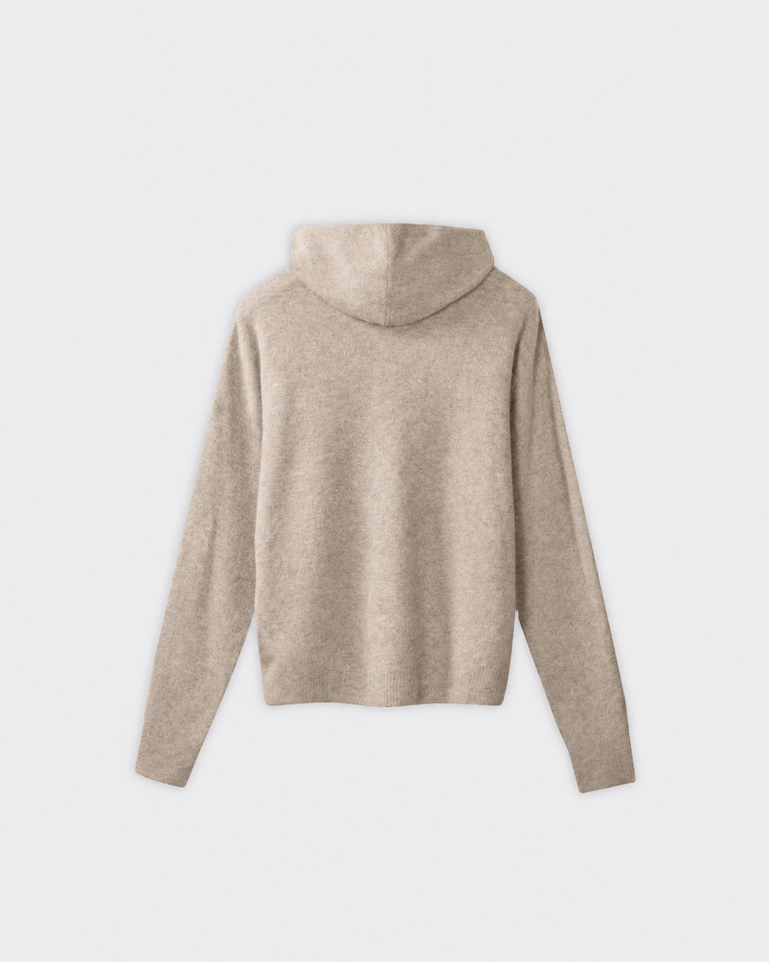 Felpa Con Cappuccio Knit Beige