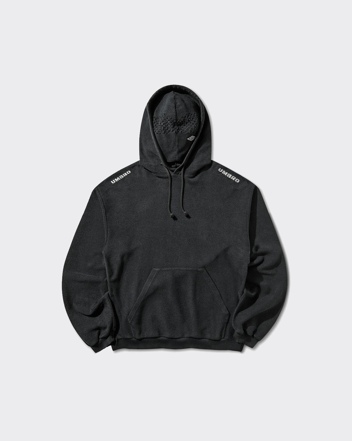Felpa Con Cappuccio Lasered Masked Washed Black