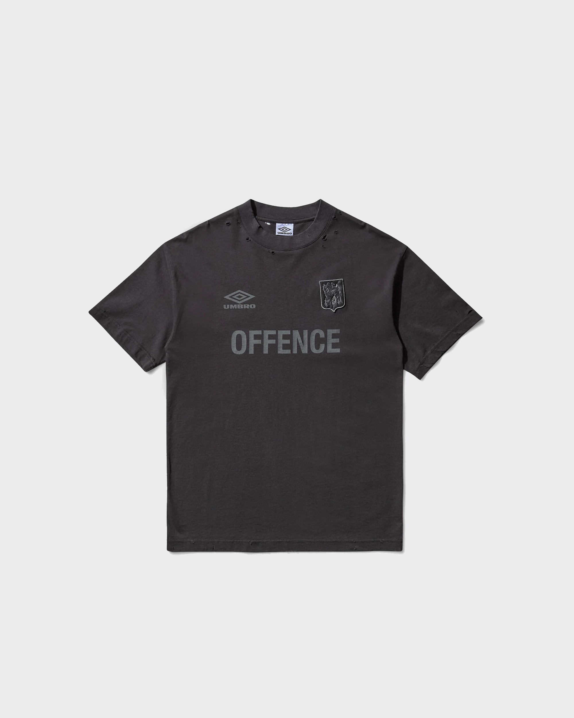 T-Shirt Offence Defence Washed Black