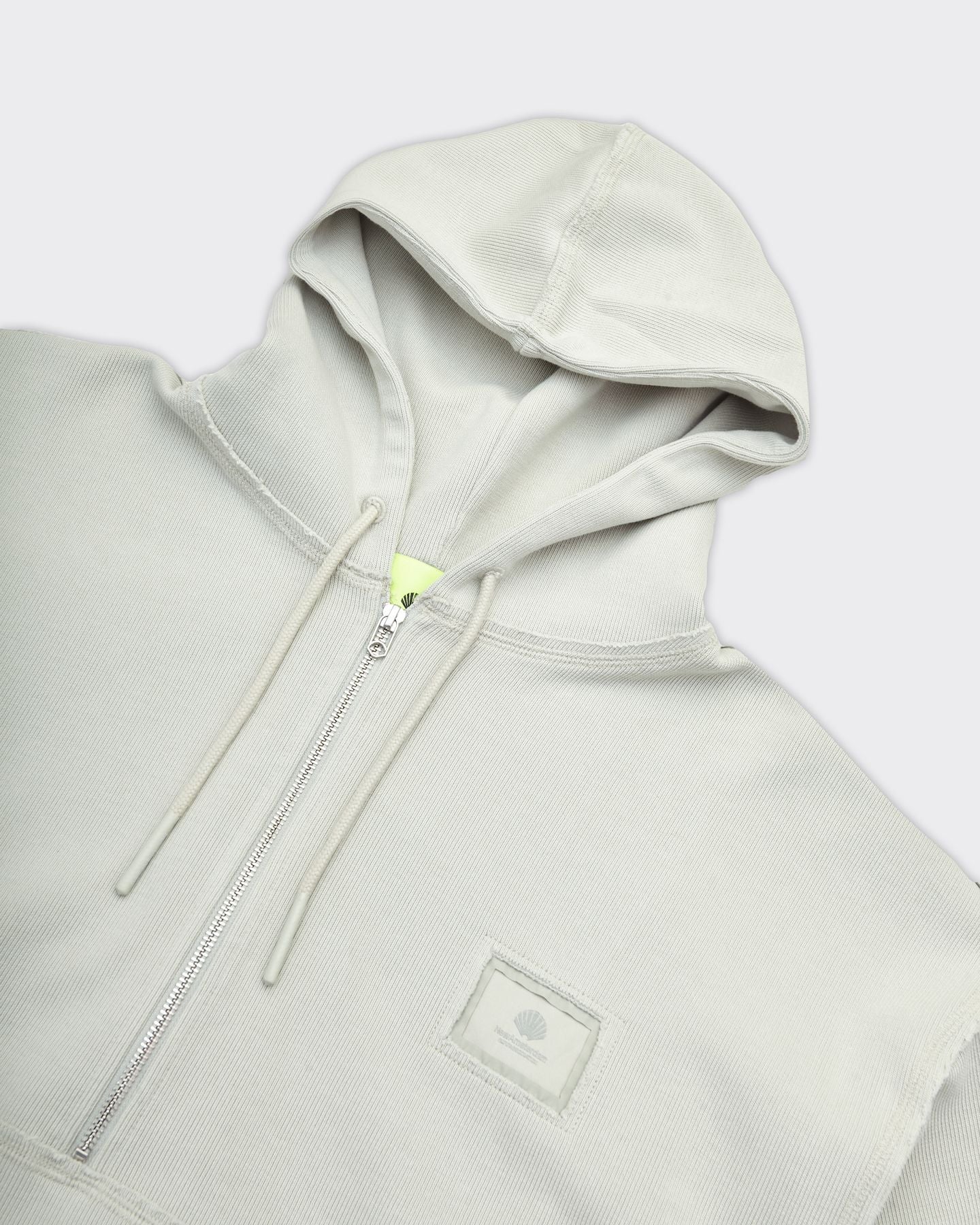 Felpa Con Cappuccio Half Zip Acqua