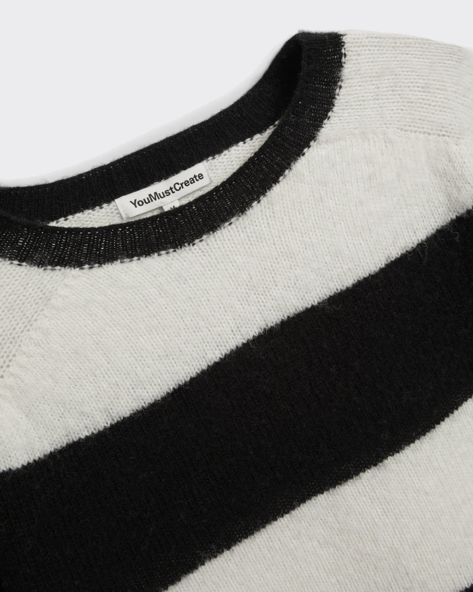 Maglione Knit Suedehead Stripe Nero/Crema