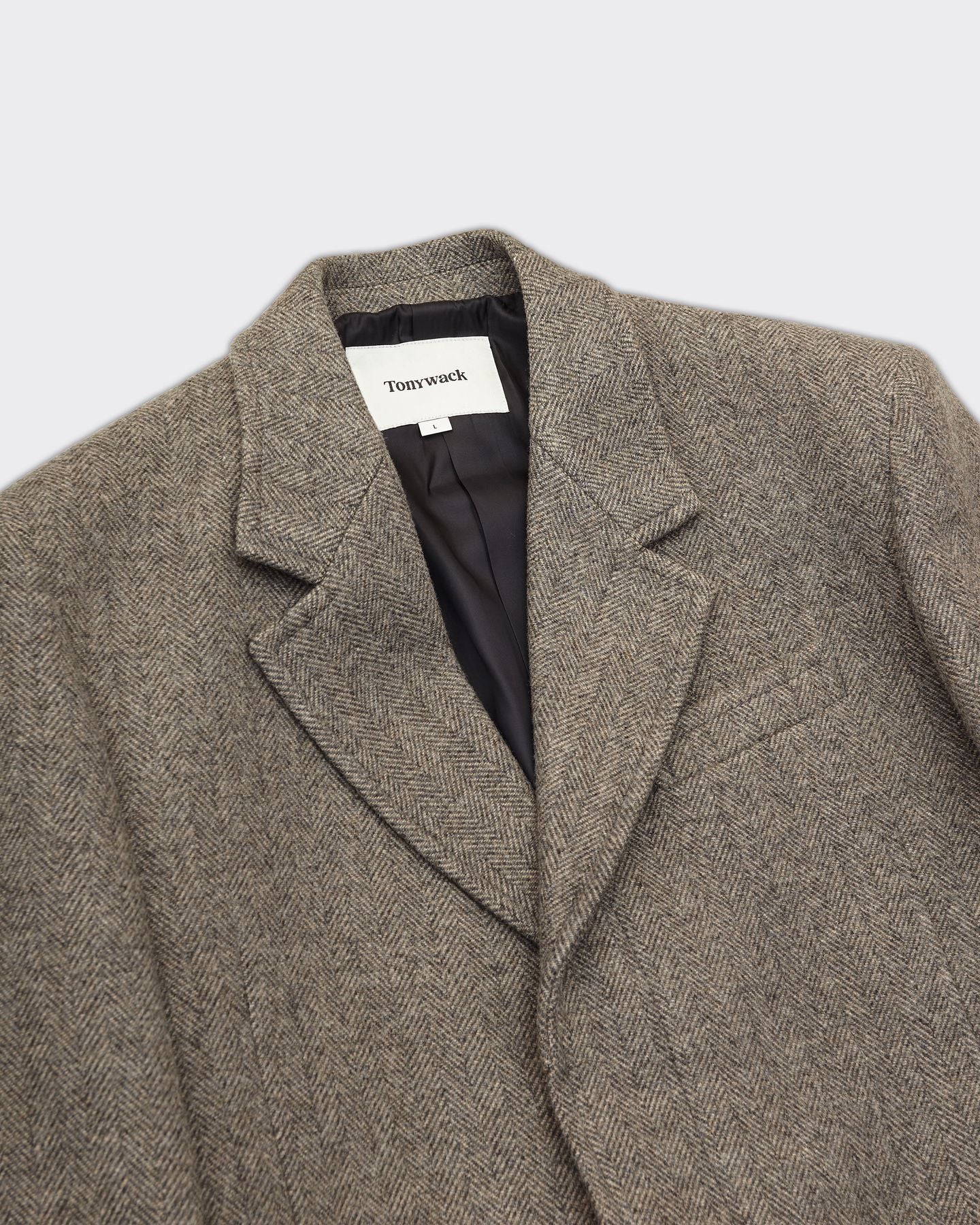 Cappotto HERRINGBONE WOOL TAILORED BEIGE/GRIGIO