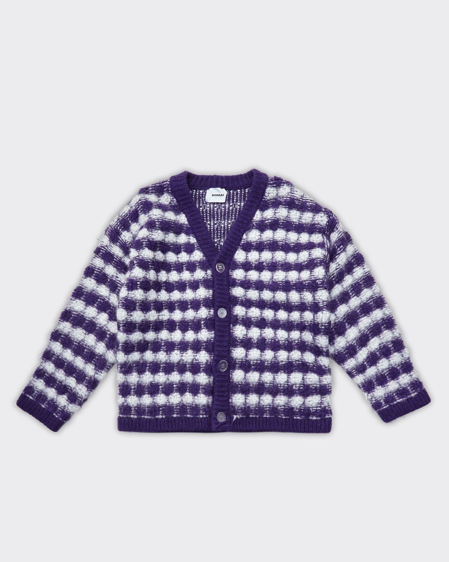 Cardigan PUFF MOHAIR KNIT OVERSIZE Viola