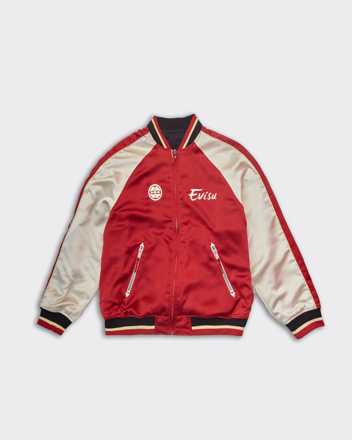 Souvenir Embroidered Bomber Jacket Red