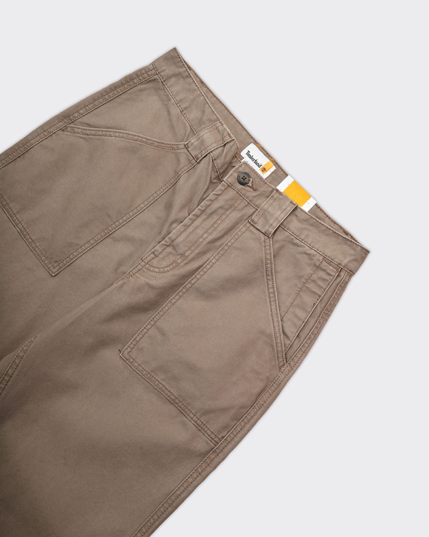 Pantalone Washed Canvas Fatigue Marrone