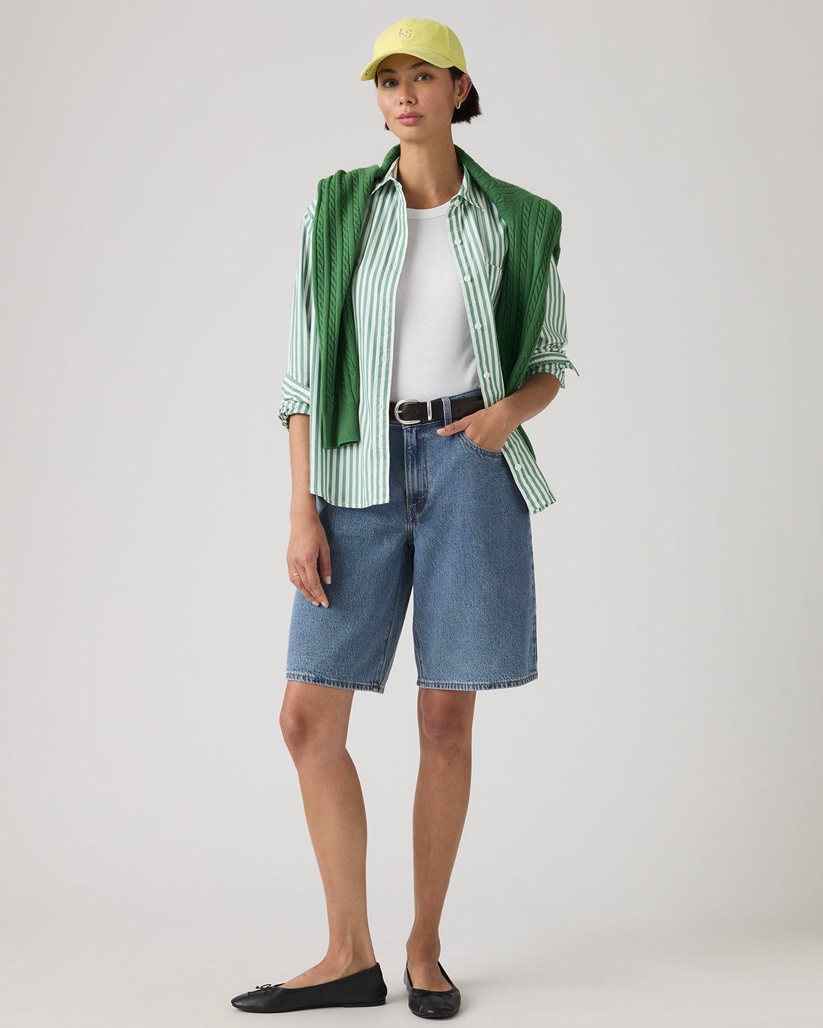 Shorts Baggy Dad Denim Blu