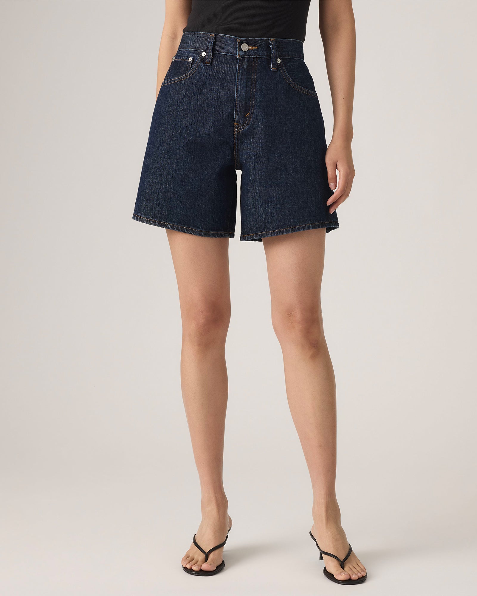 Shorts High Baggy Dark Indigo