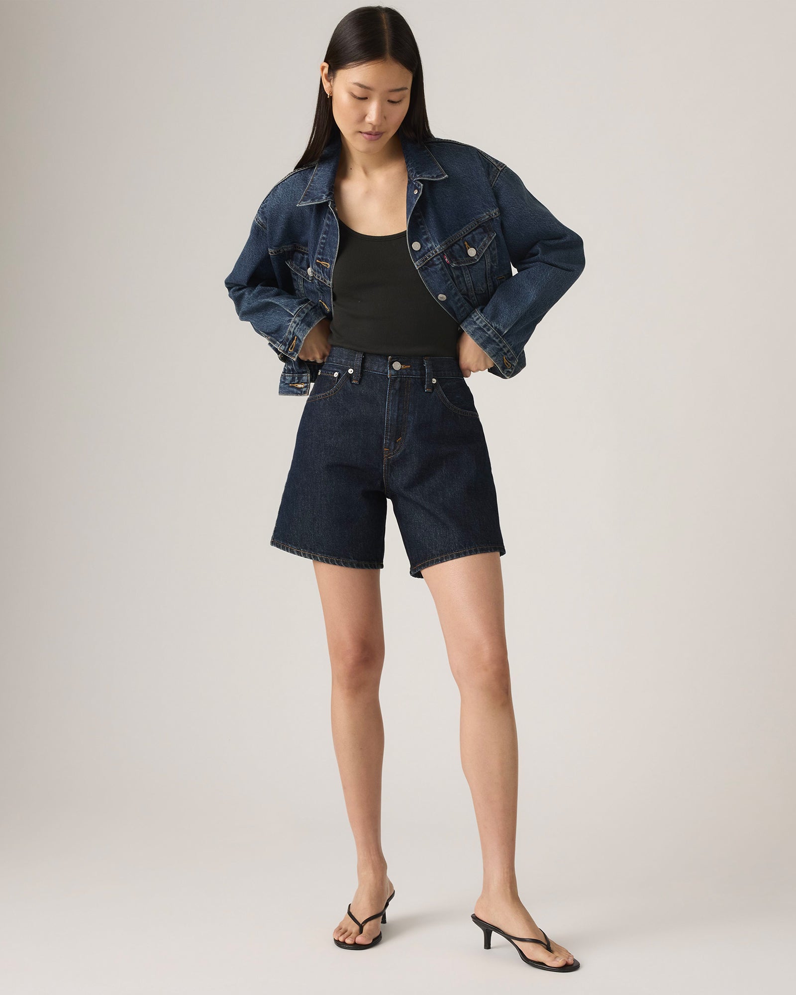Shorts High Baggy Dark Indigo