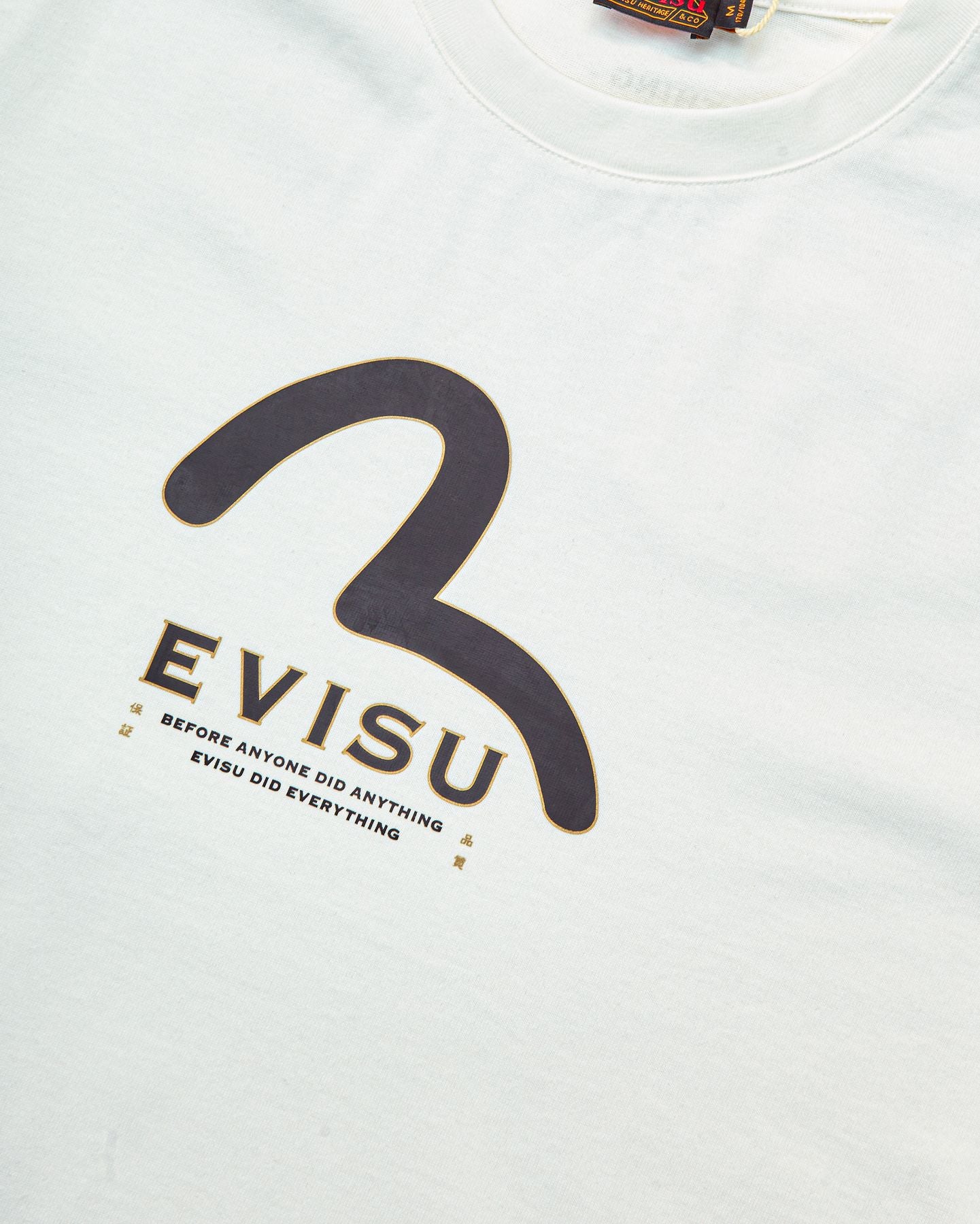 Seagull & Evisu Print Multi-pocket T-Shirt White