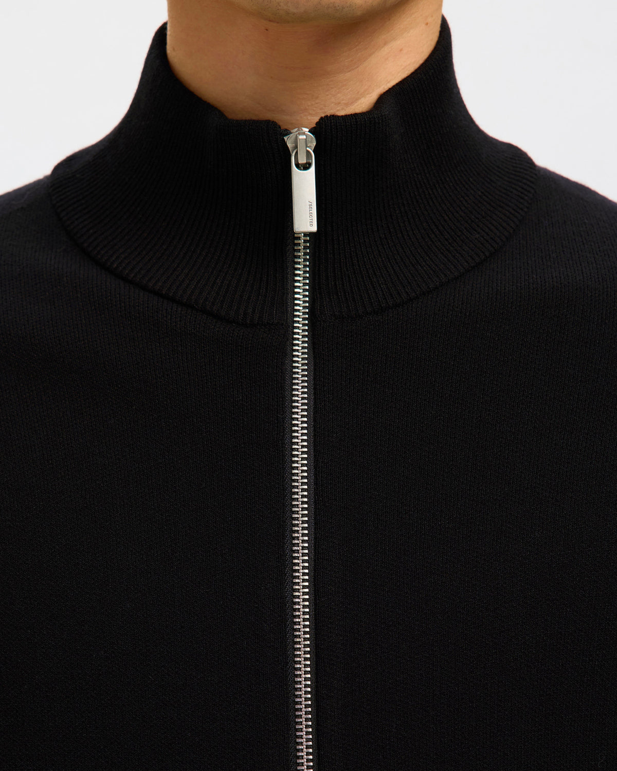 Cardigan Teller Full Zip Nero