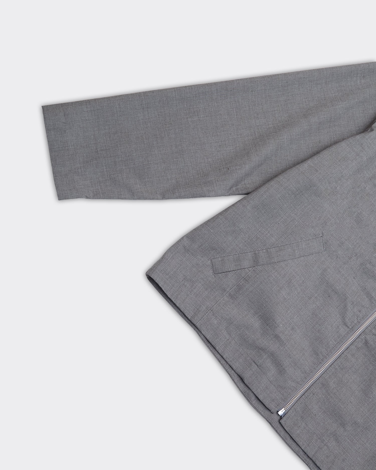Camicia Zip Up Grigia