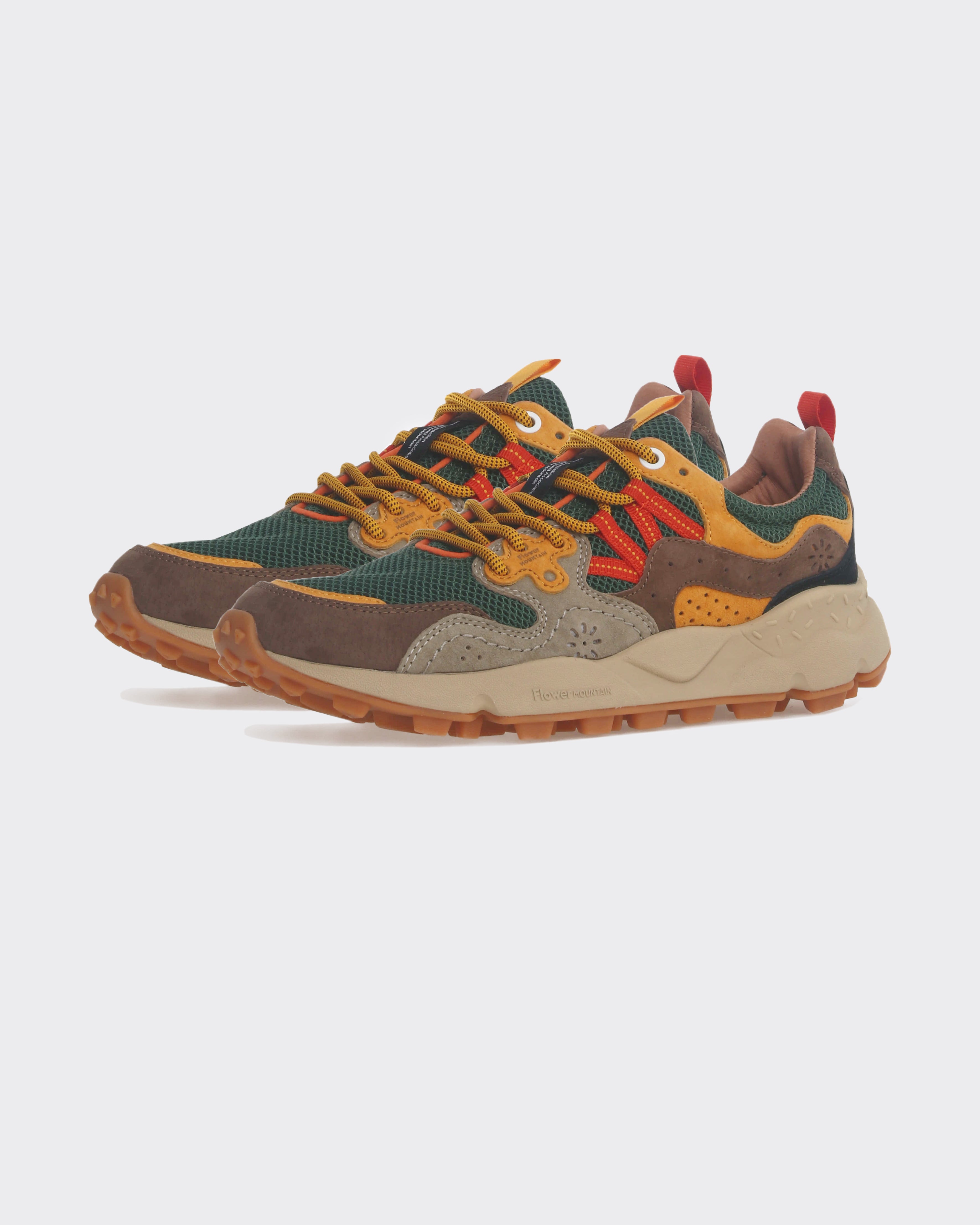 Sneakers Yamano 3 Uni Suede-Nylon Mesh Taupe/Green/Ocra