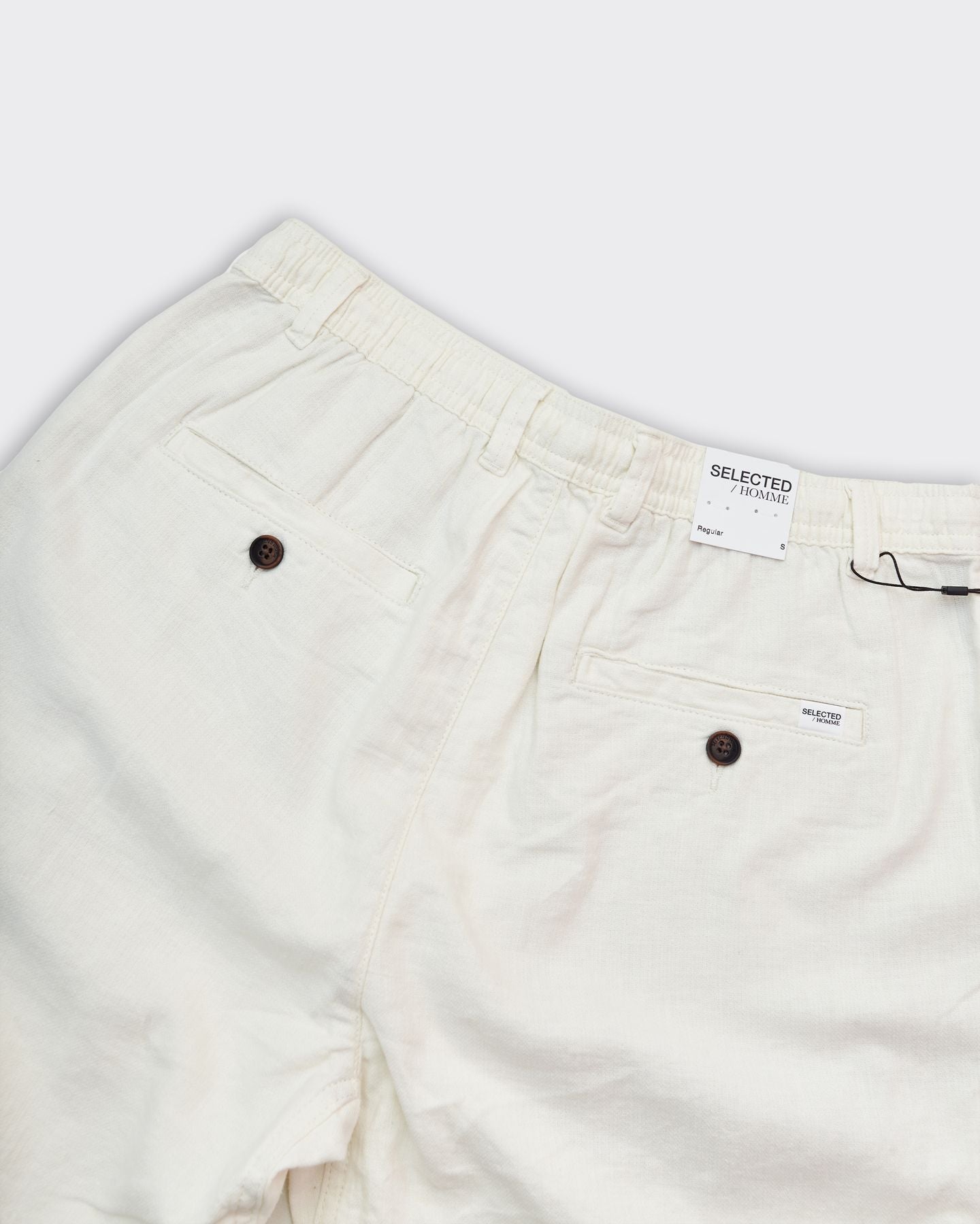 Linen Brody Bermuda Shorts White