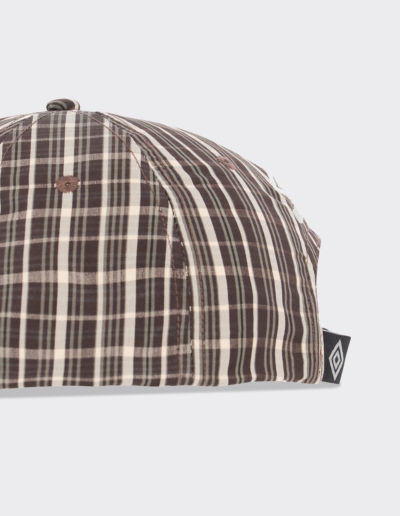 Check Hazard Hat Beige Dark Brown