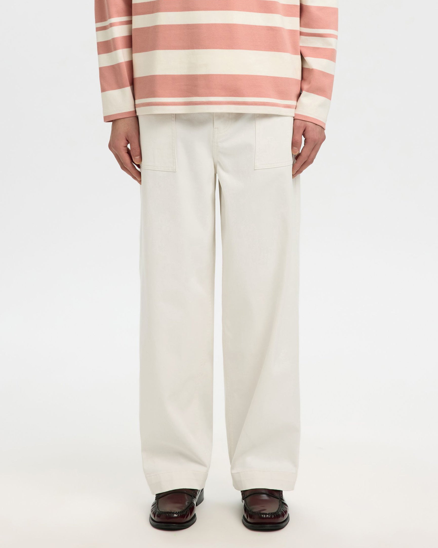 Jeans Wide Leg Hotel Amour Egret