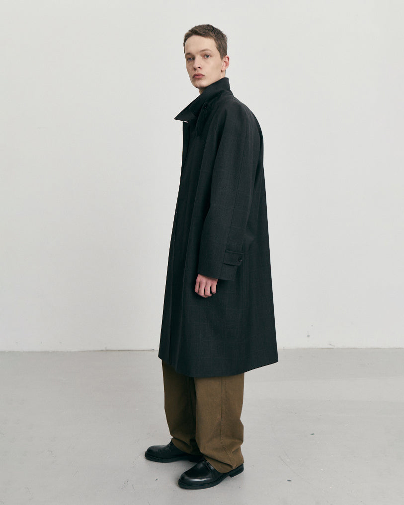 Cappotto Mac H-Line  Wool Check Marrone