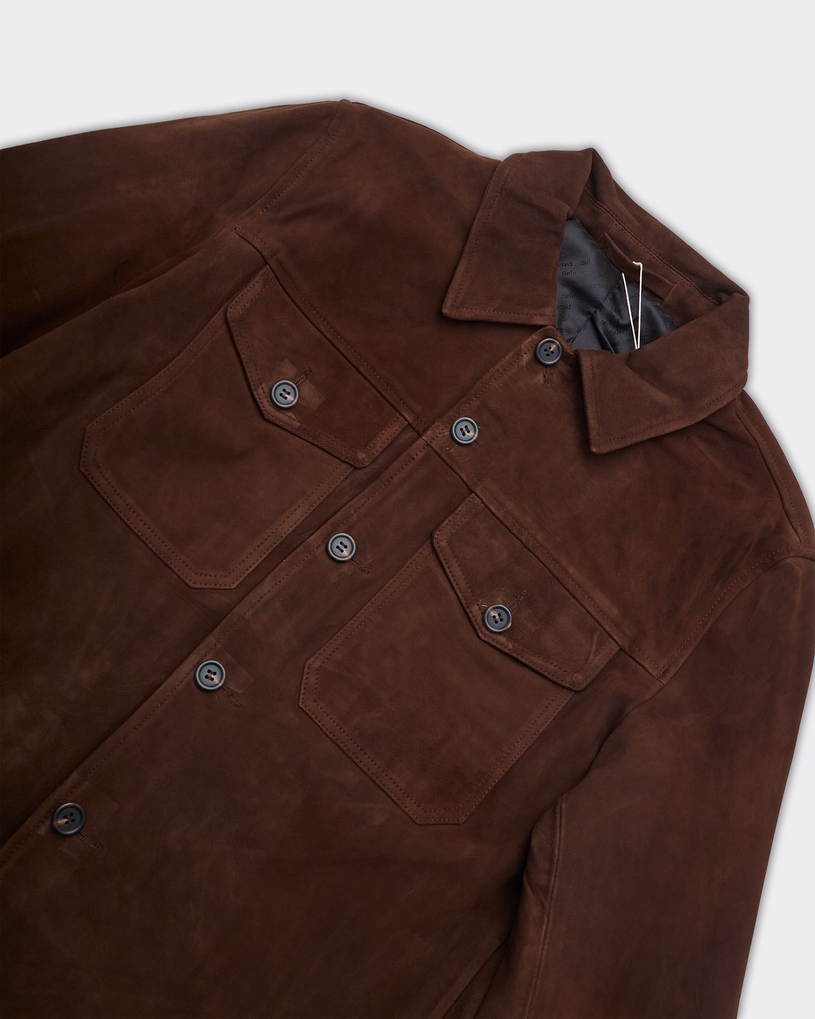 Giacca Thom Suede Overshirt Demitasse