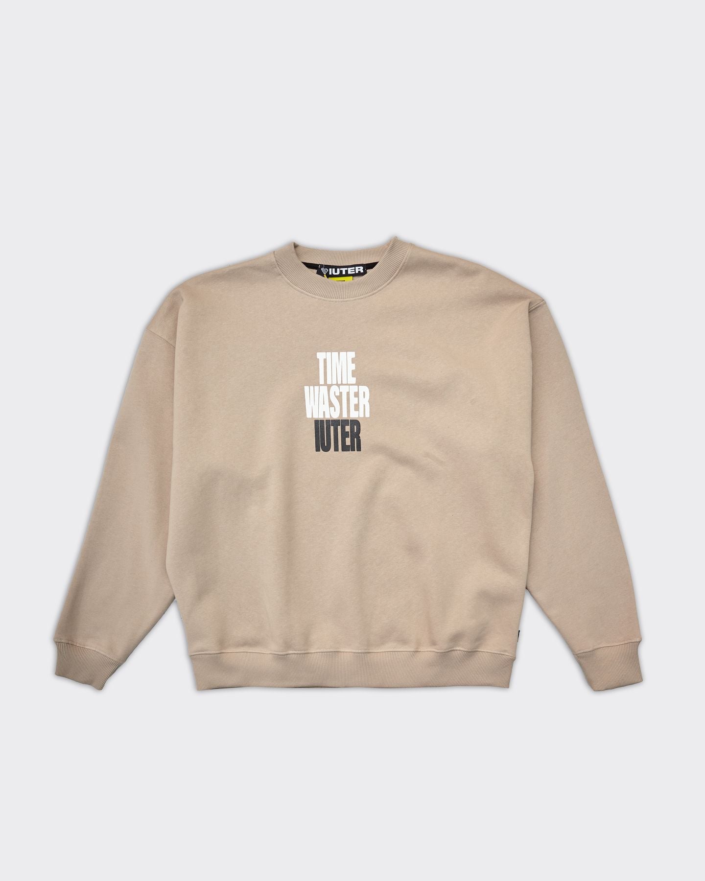 Beige TIME WASTER Crew Neck Sweatshirt