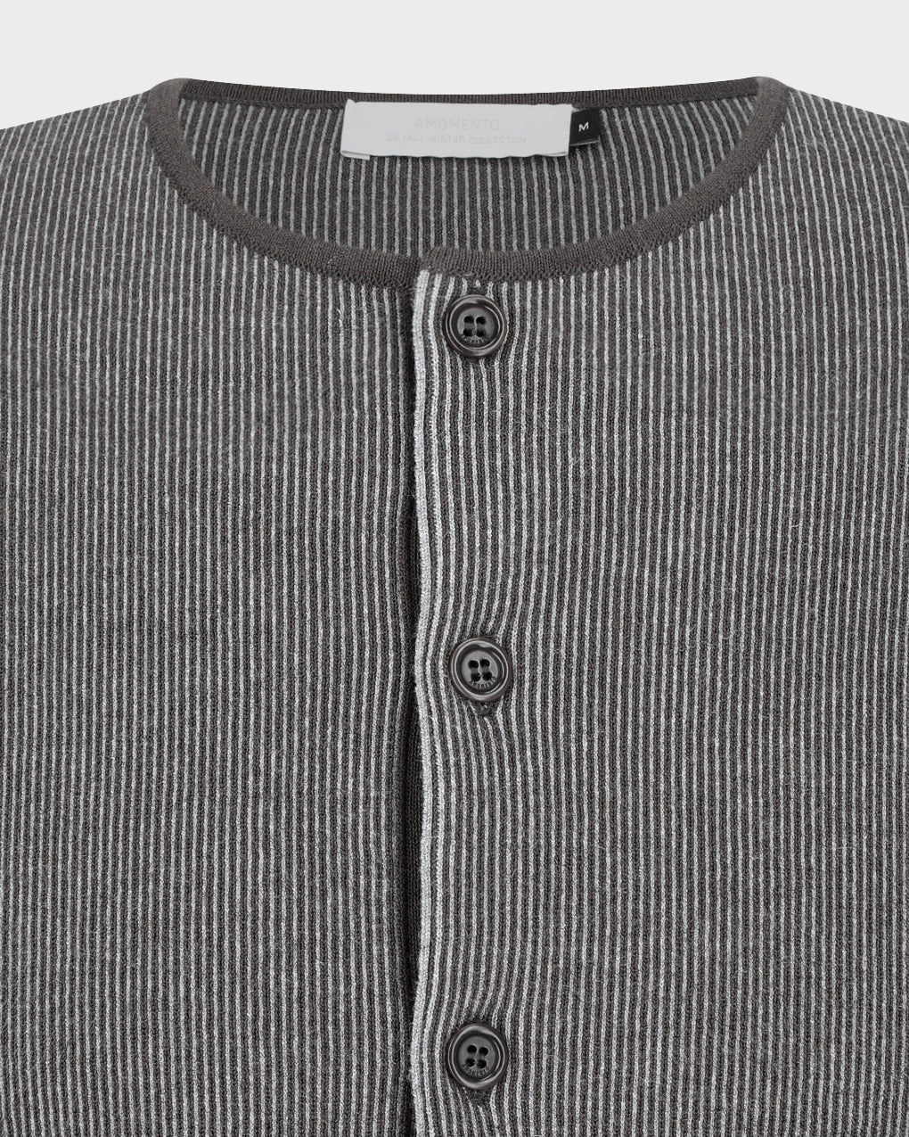 Cardigan Stripe Button Up Marrone